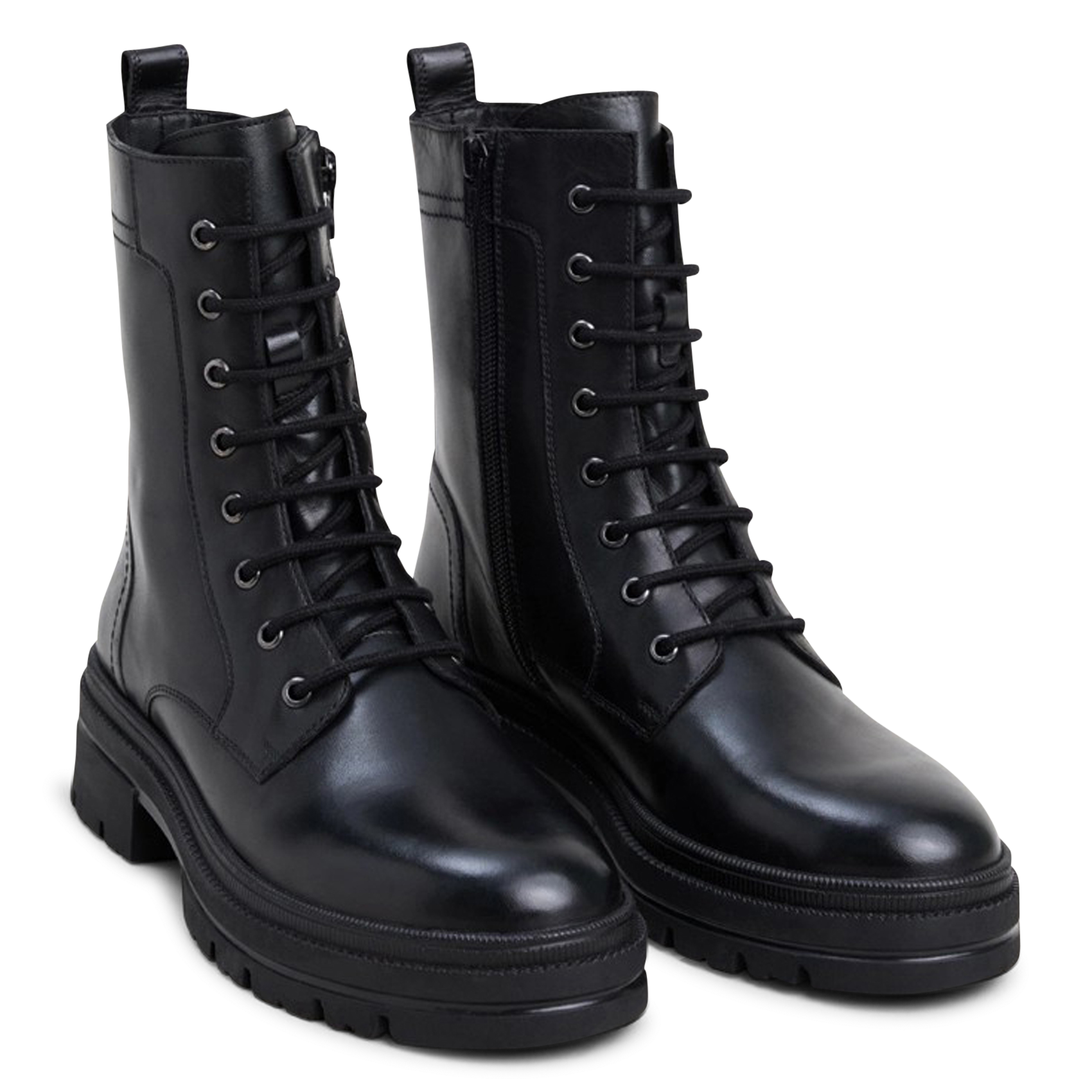 Boots à lacets en cuir JONAK Noir