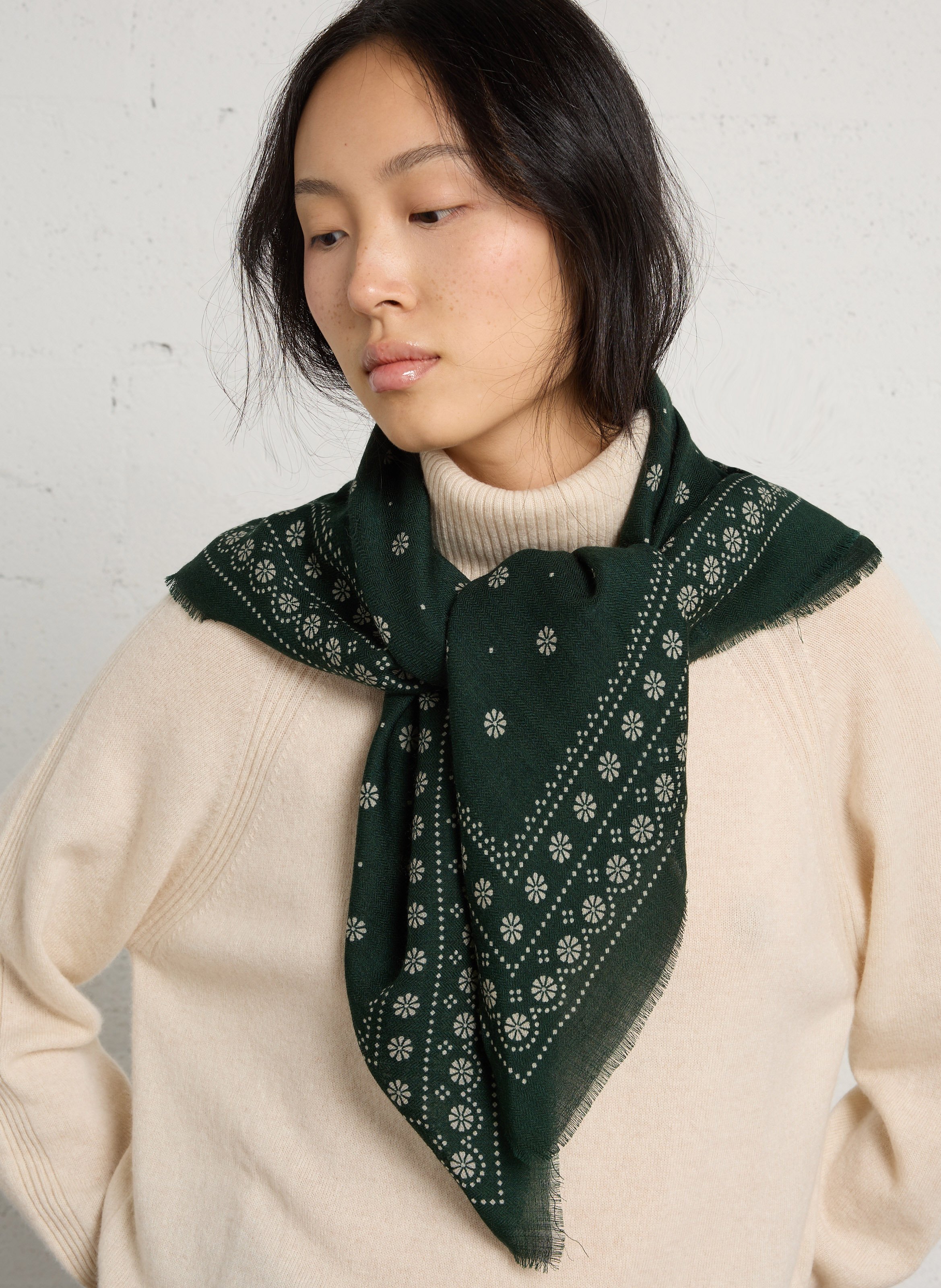 Wool scarf MOISMONT Green