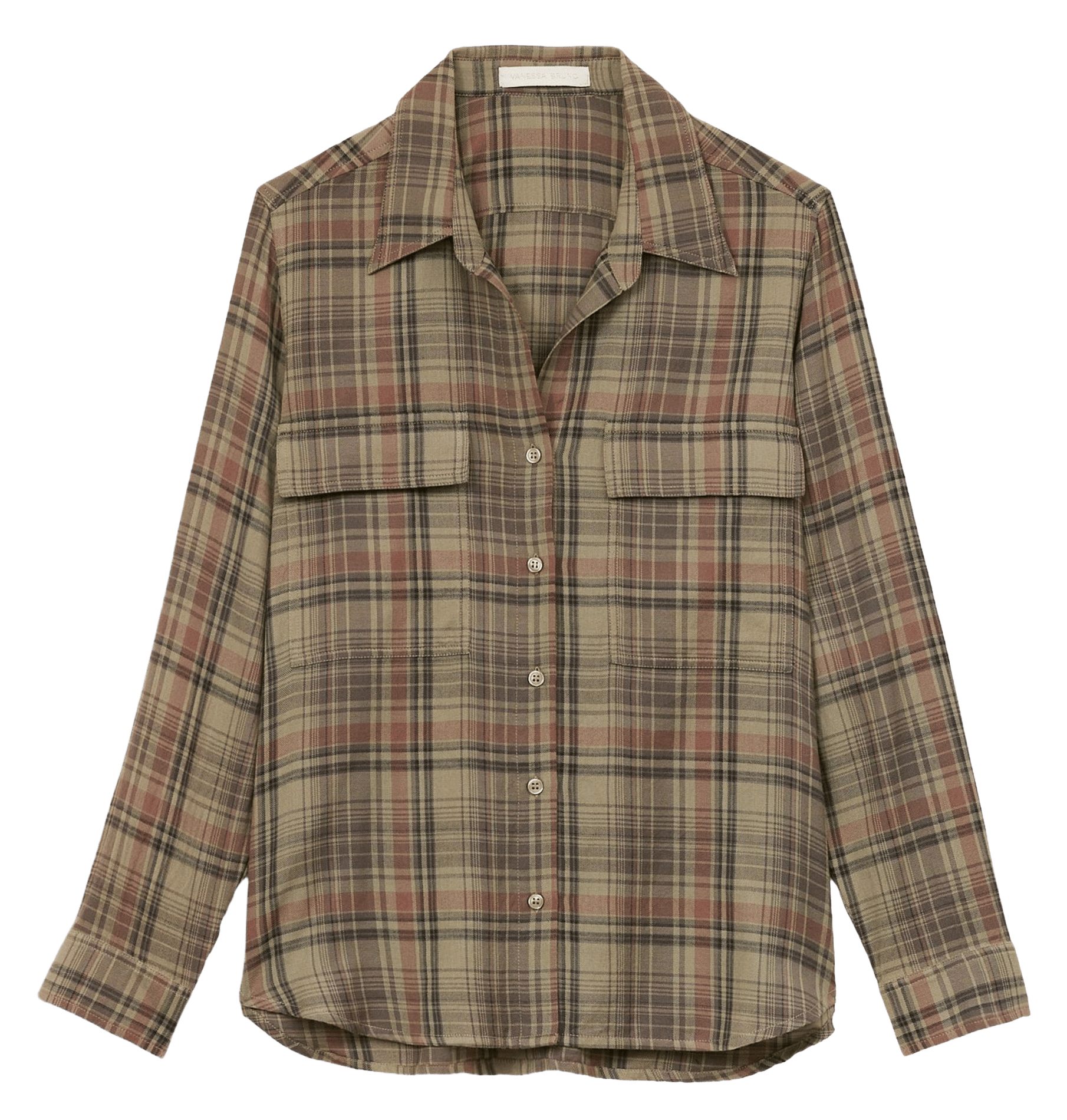 Straight checked shirt VANESSA BRUNO Khaki