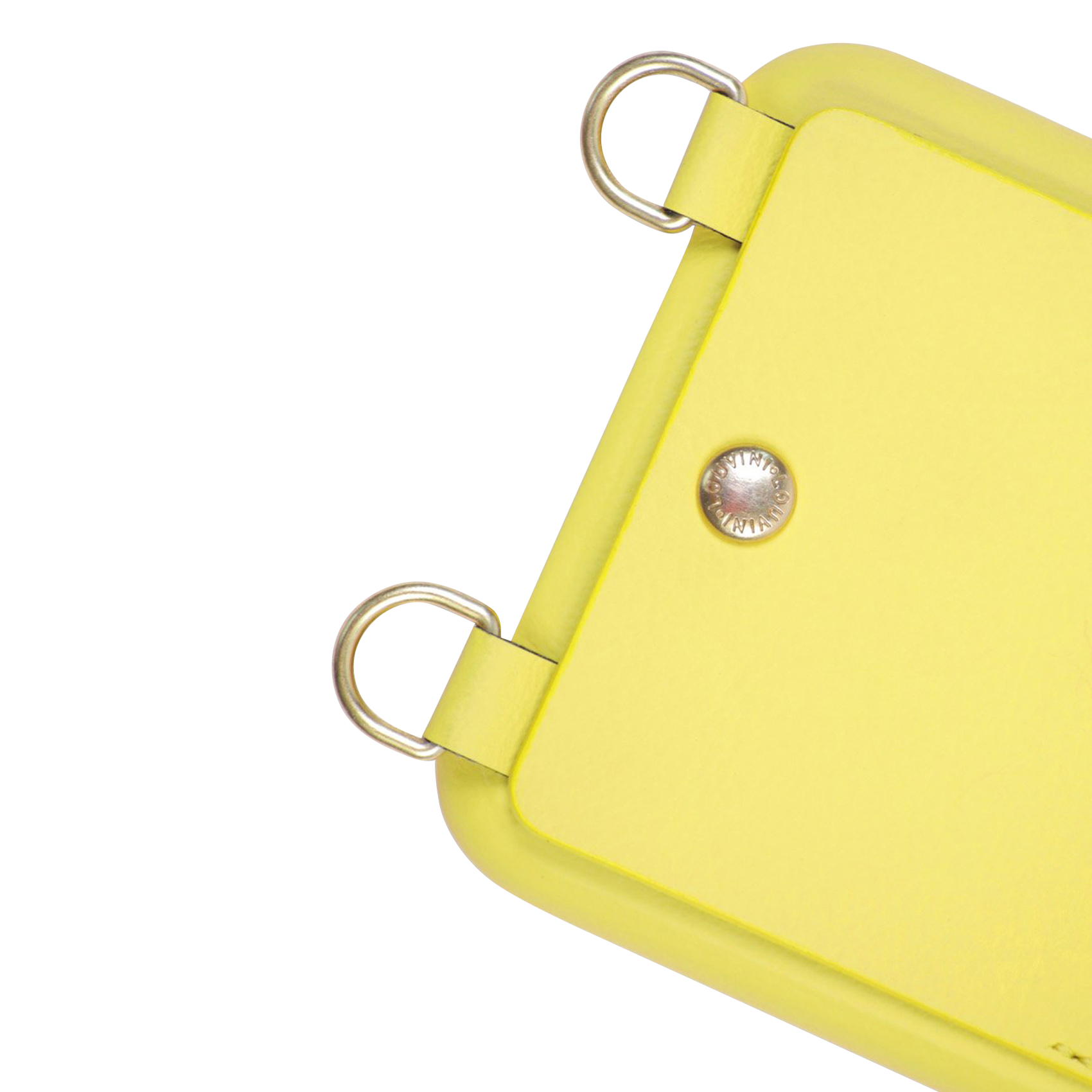 Etui pour iPhone avec pochette en cuir  Jaune