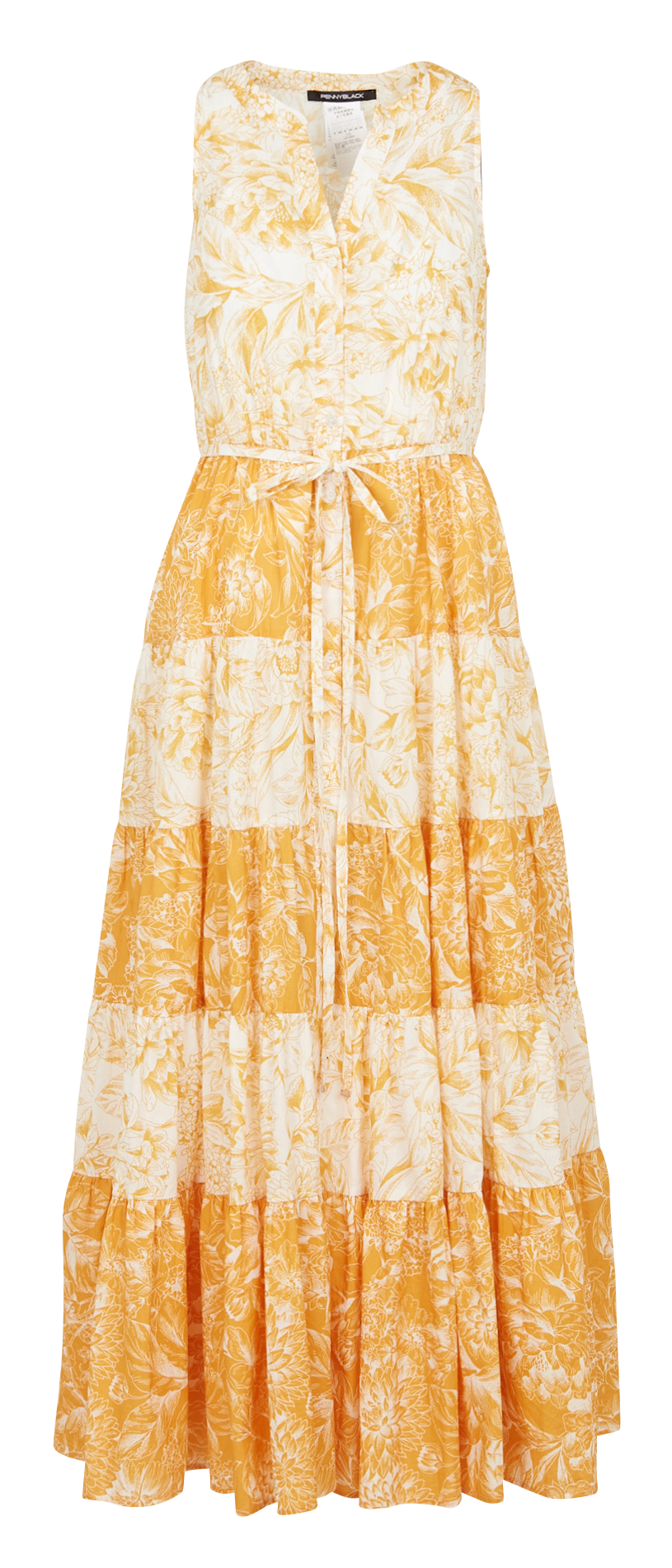 Long cotton henley dress PENNYBLACK