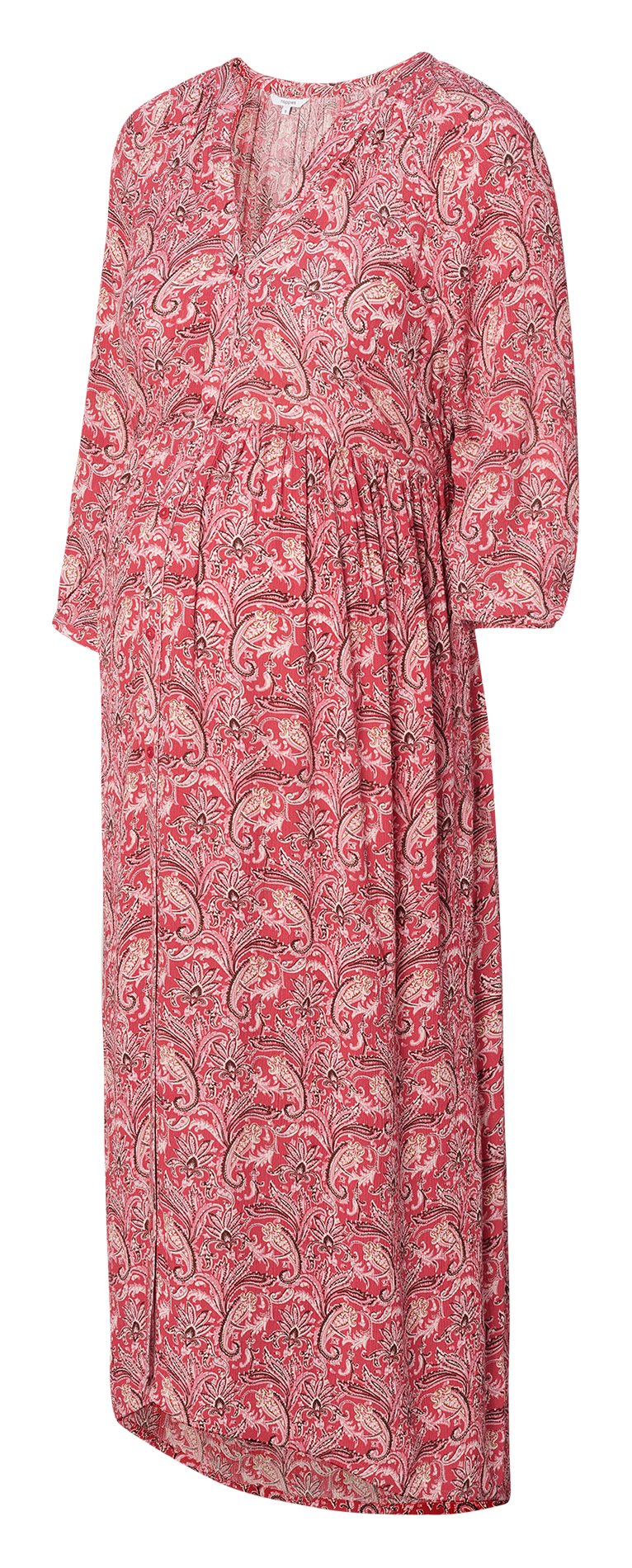 Langes Schwangerschaftskleid mit Print NOPPIES Rot