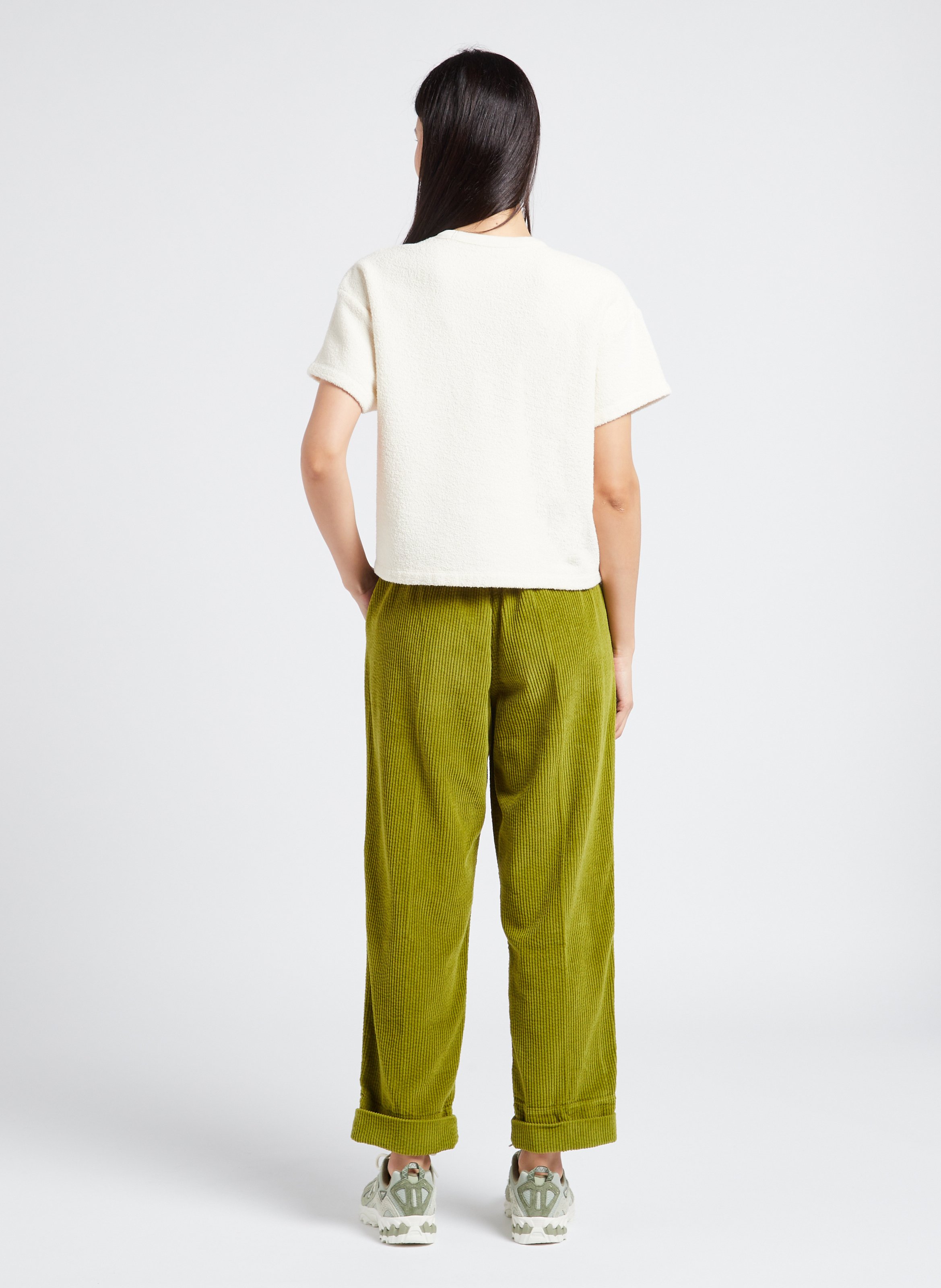 Tee-shirt ample col rond en coton bio AMERICAN VINTAGE Beige