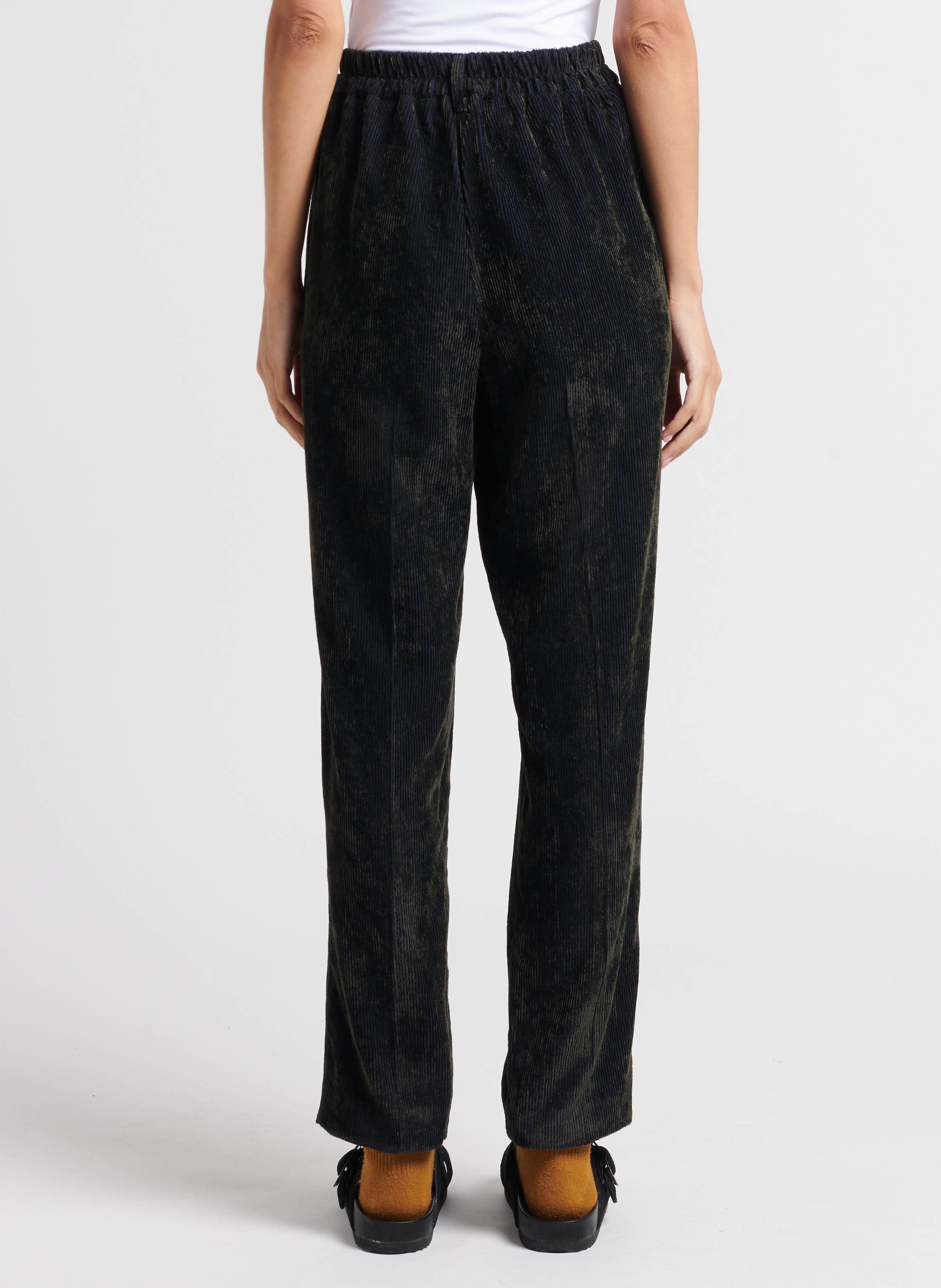 Pantalon carotte en velours côtelé MOMONI Gris