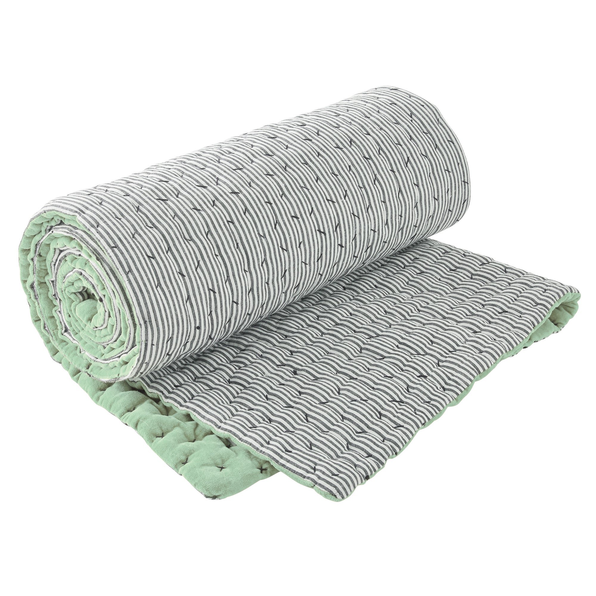 MALO - Linen quilt MADURA Green