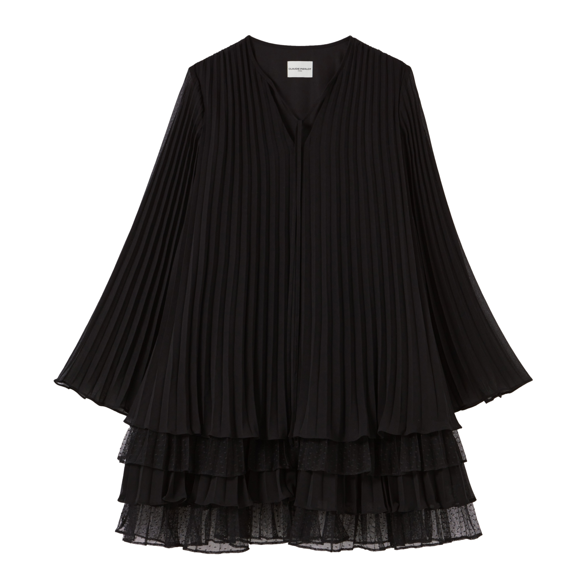 Short flounced dress CLAUDIE PIERLOT Black
