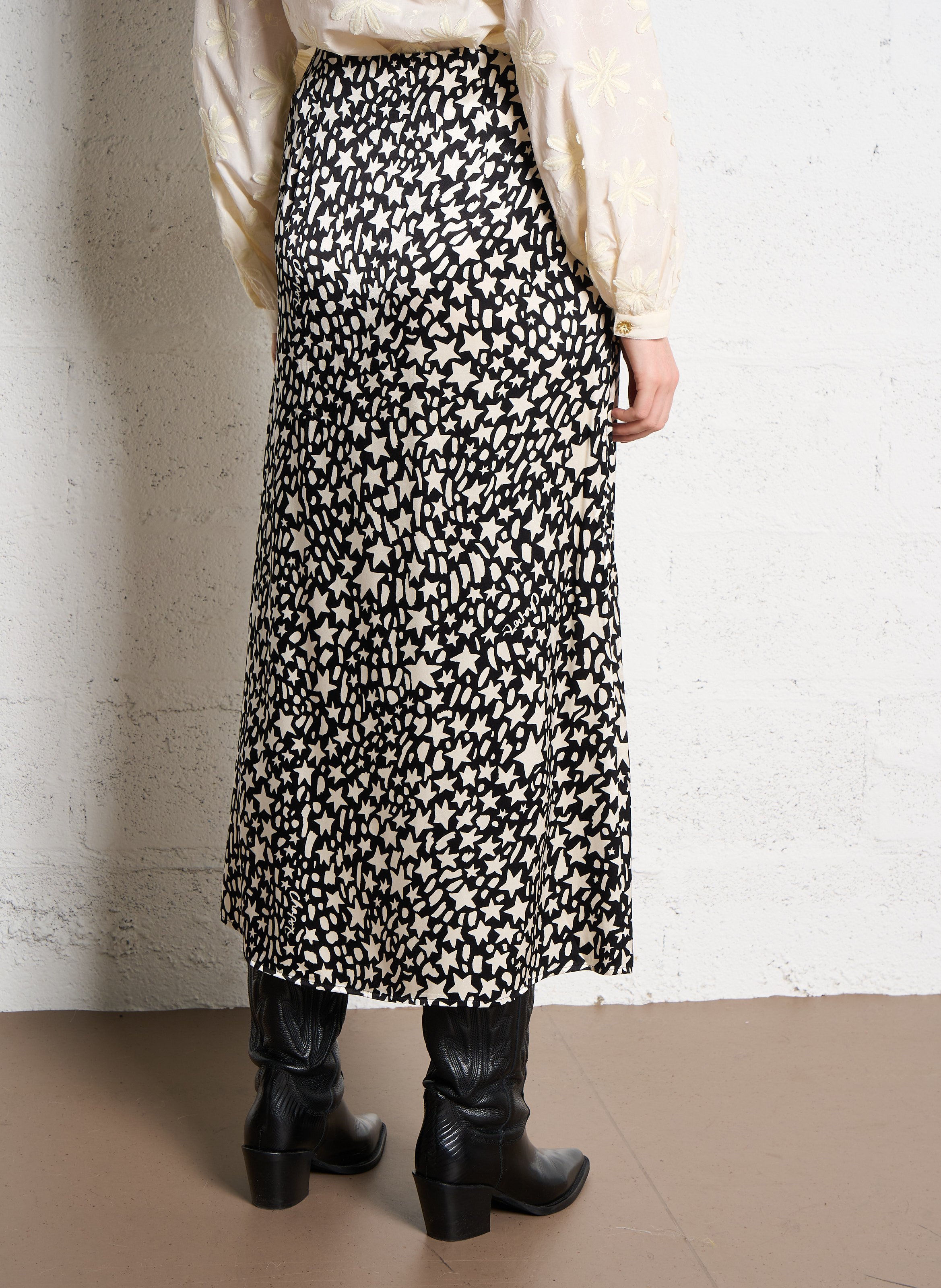 Lange, rechte rok met print FABIENNE CHAPOT Veelkleurig