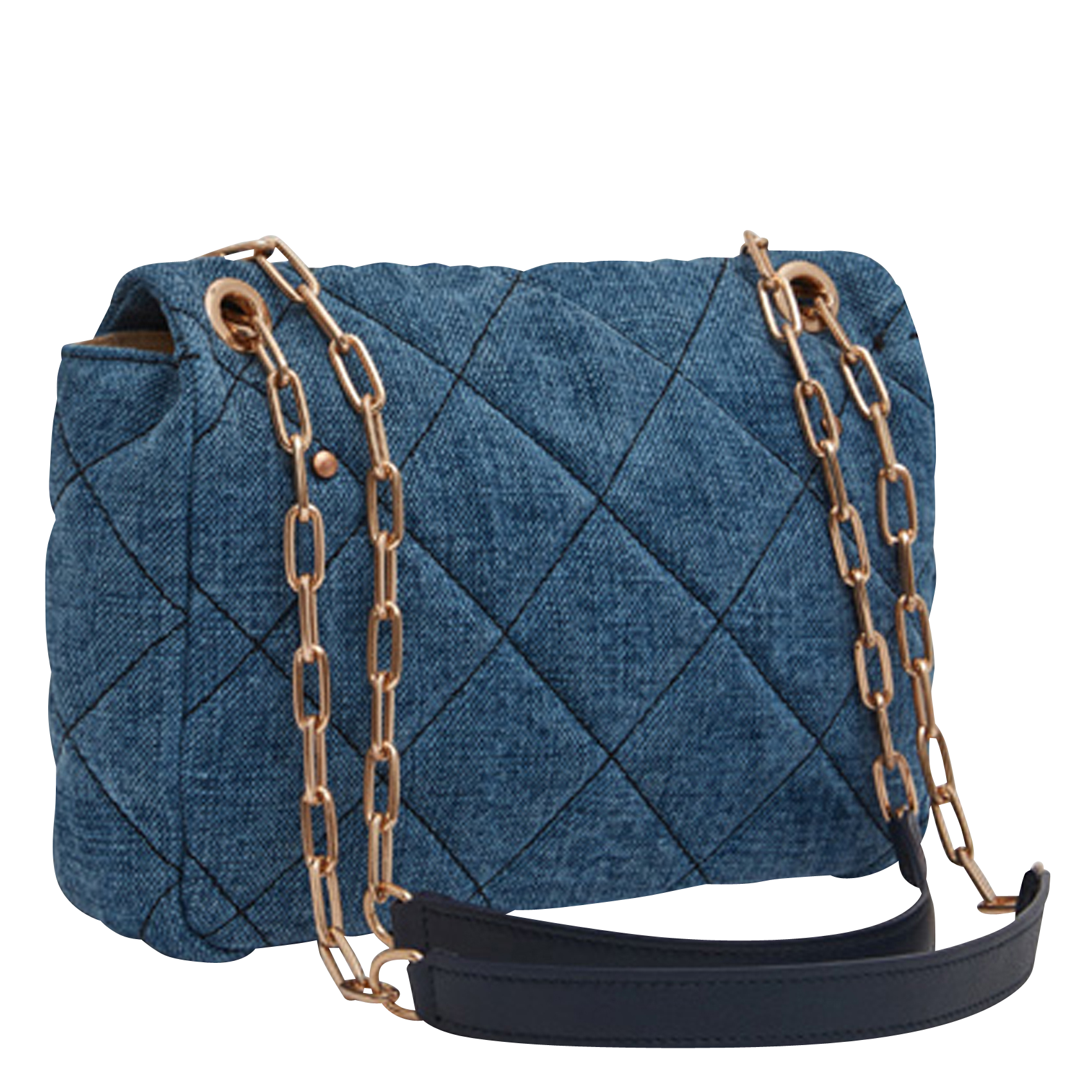 Linen crossbody bag VANESSA BRUNO Blue