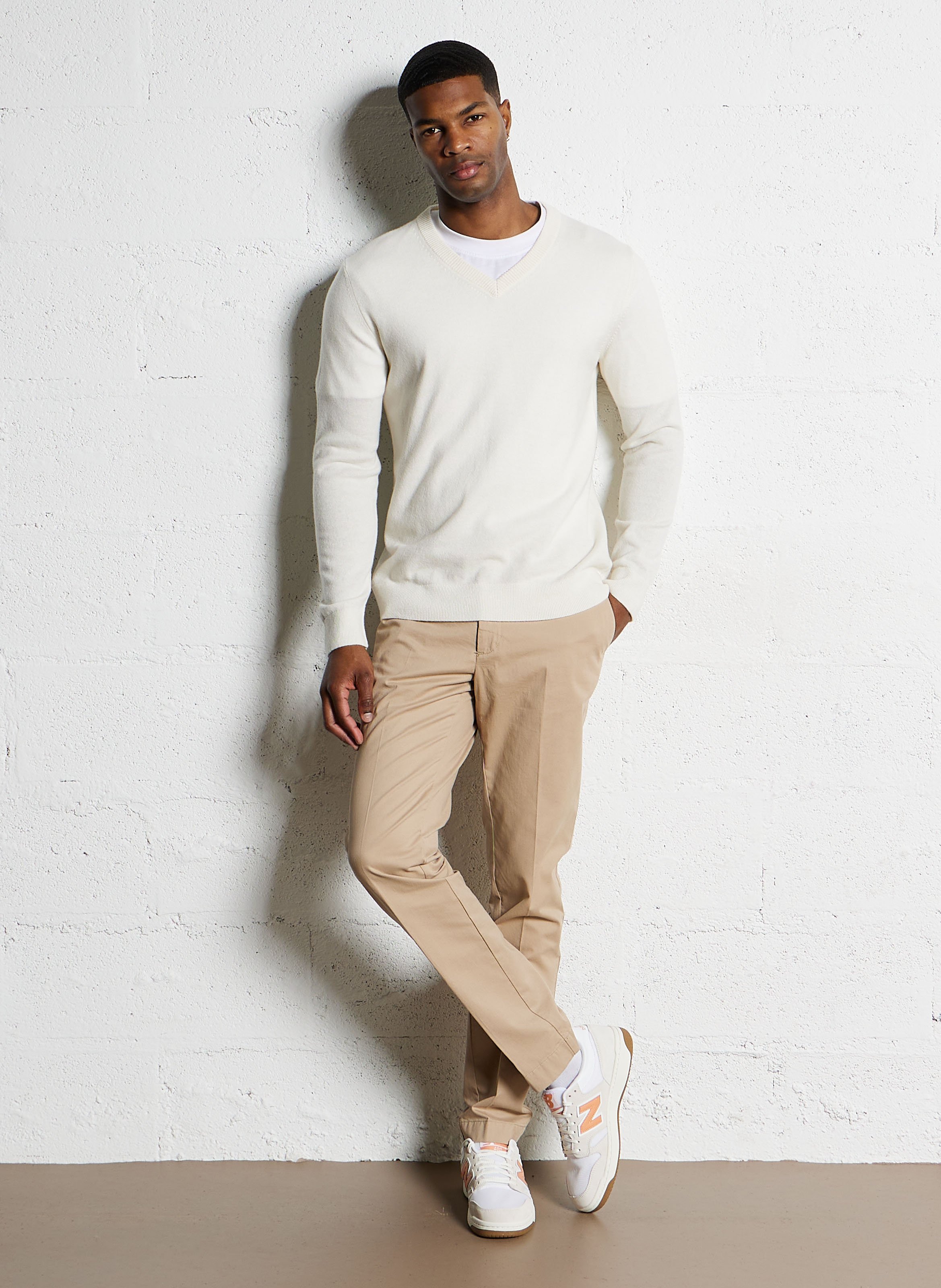 Cotton-blend chino pants HACKETT Beige