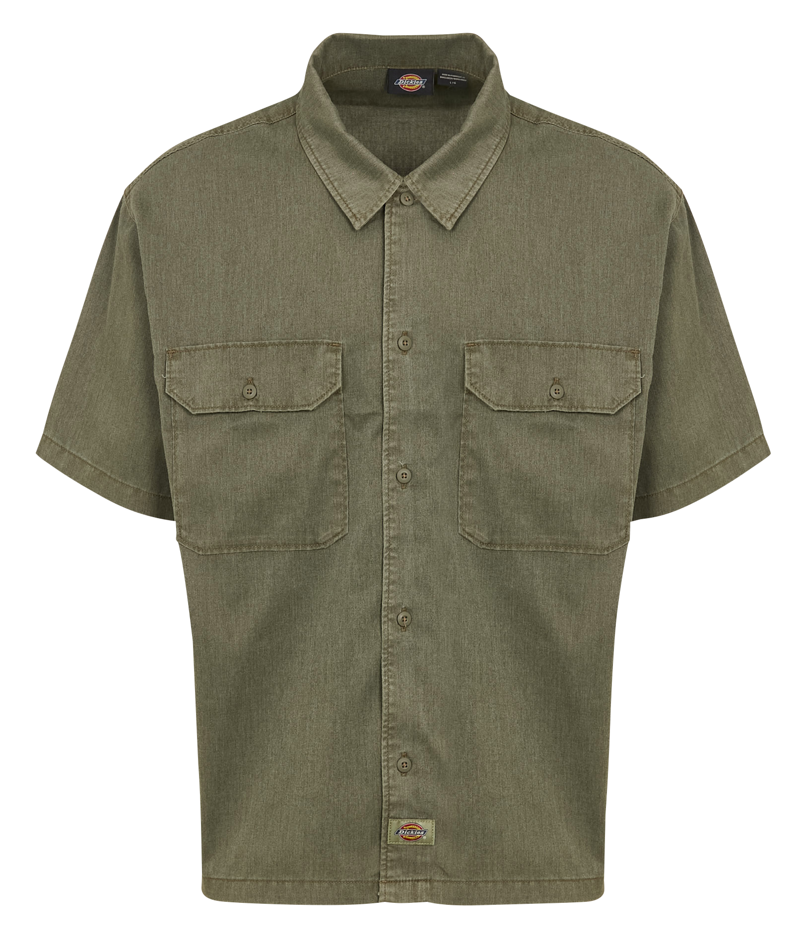 Oversized denim shirt DICKIES Khaki