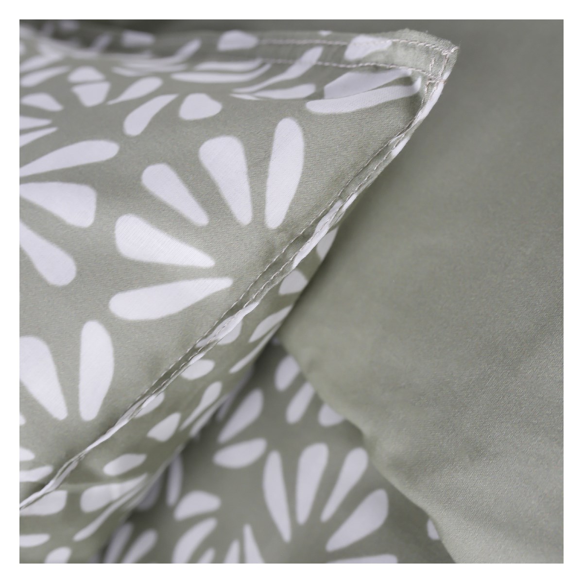 Printed cotton bedding set TODAY LINGE DE MAISON Green