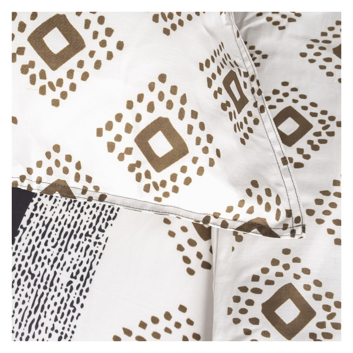 Ethnic printed cotton bedding set TODAY LINGE DE MAISON White