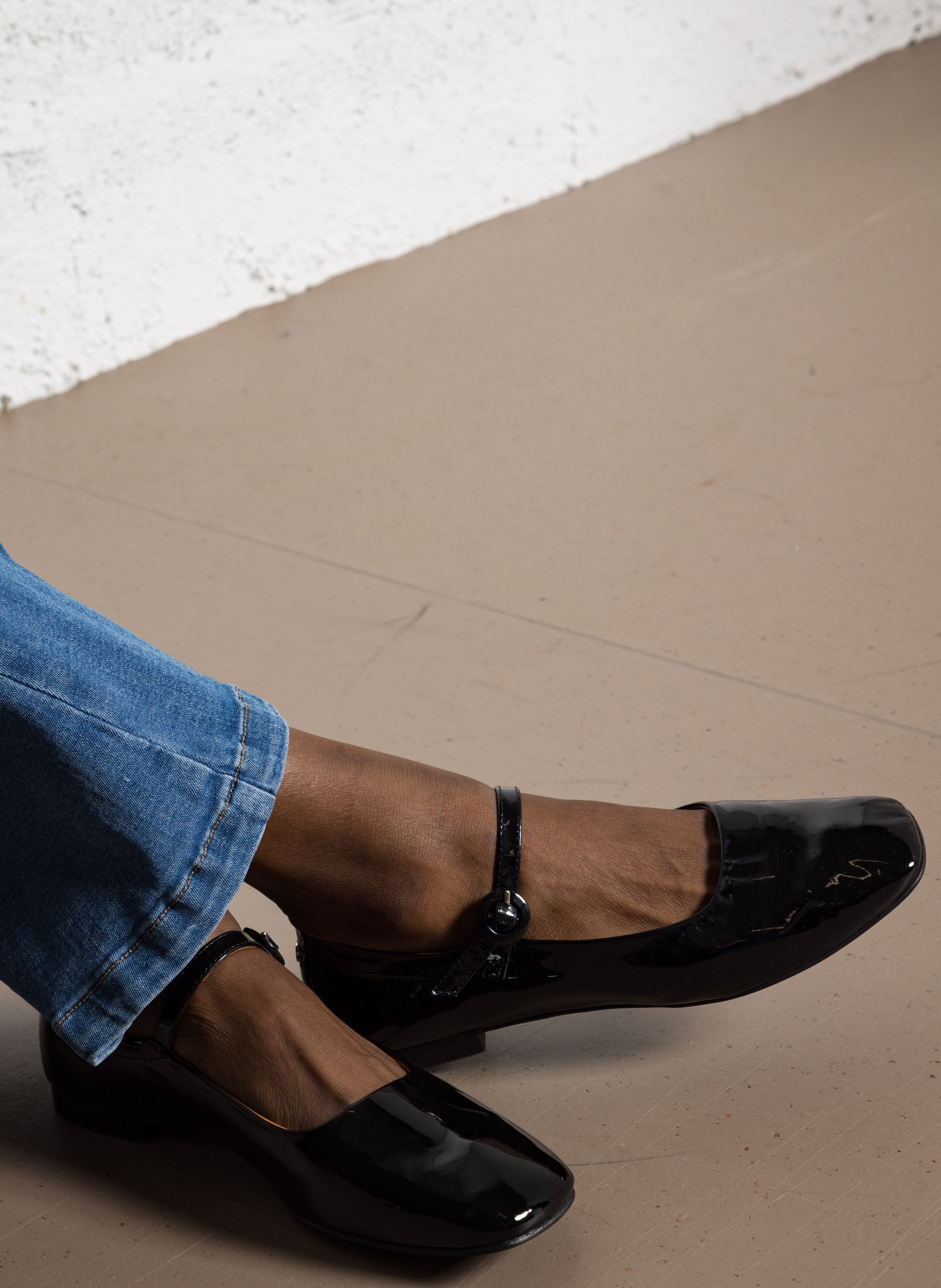 Jane patent leather ballet pumps COSMOPARIS Black