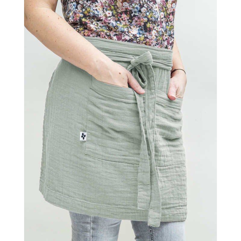 Tablier de chef en gaze de coton L'EFFET PAPILLON