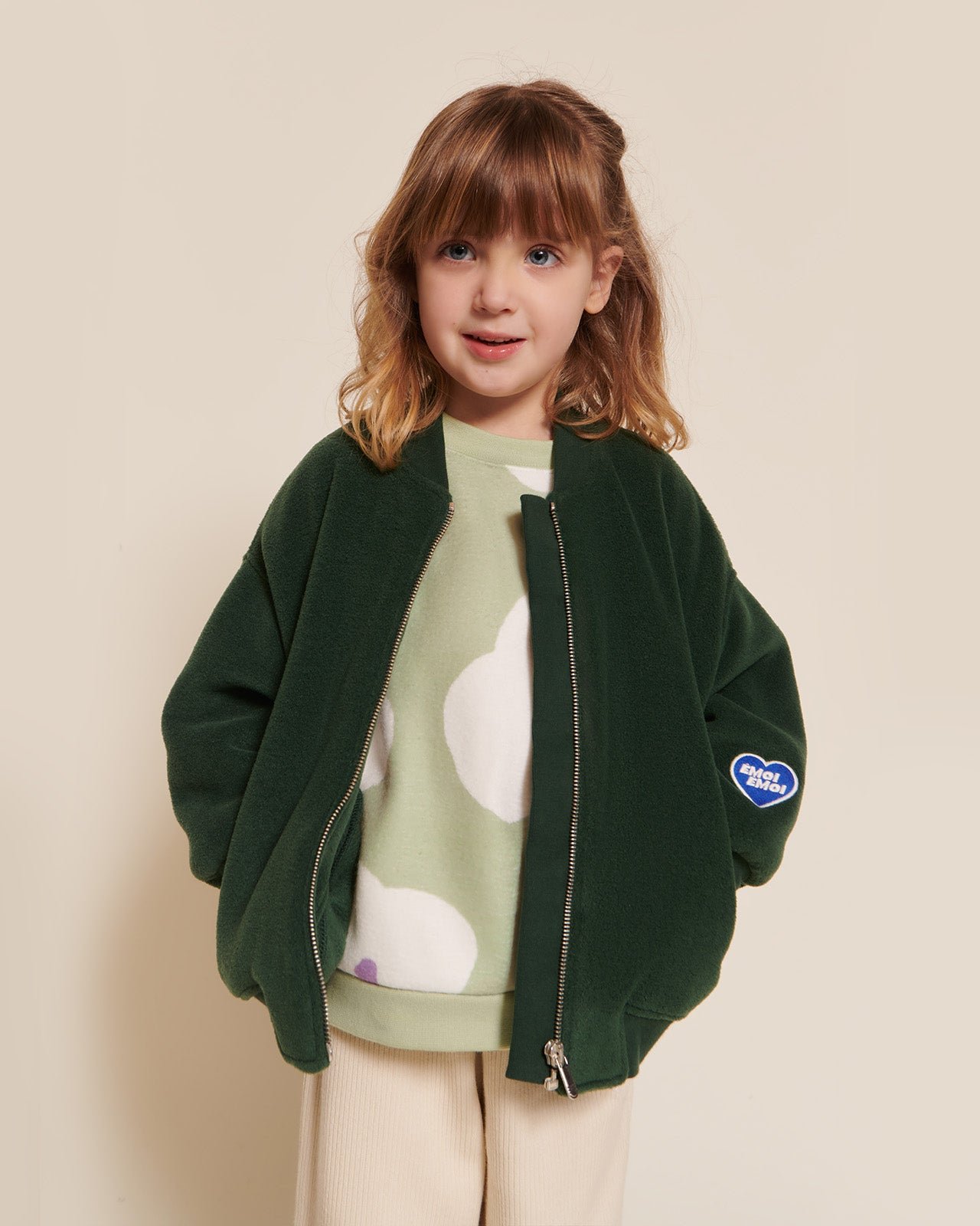 The Benito bomber jacket in recycled fleece. EMOI EMOI Green