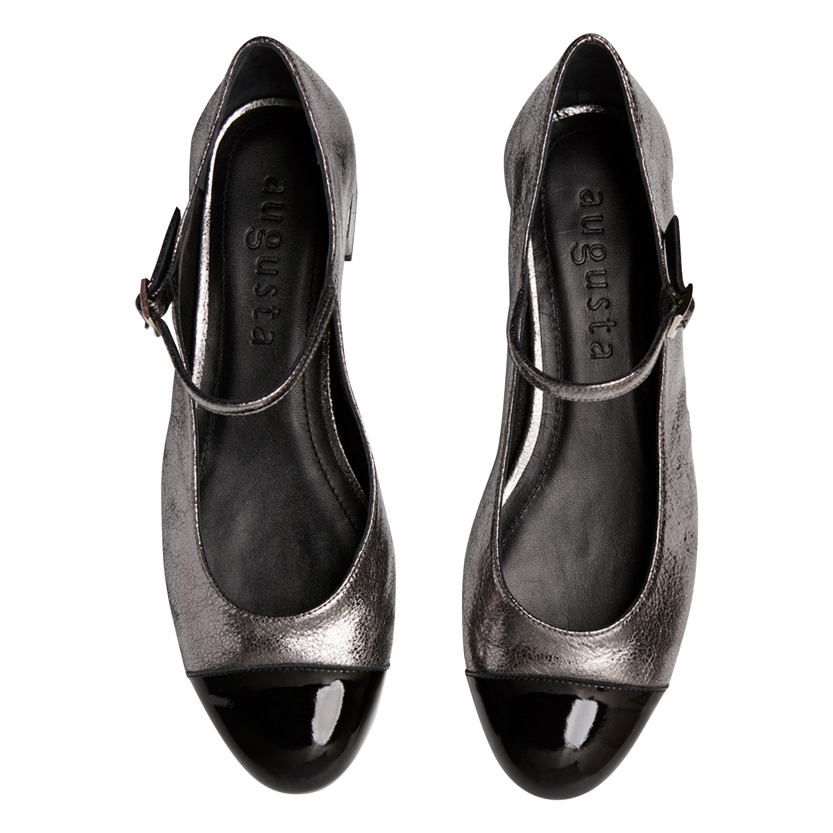 Ballerines en cuir AUGUSTA Argent