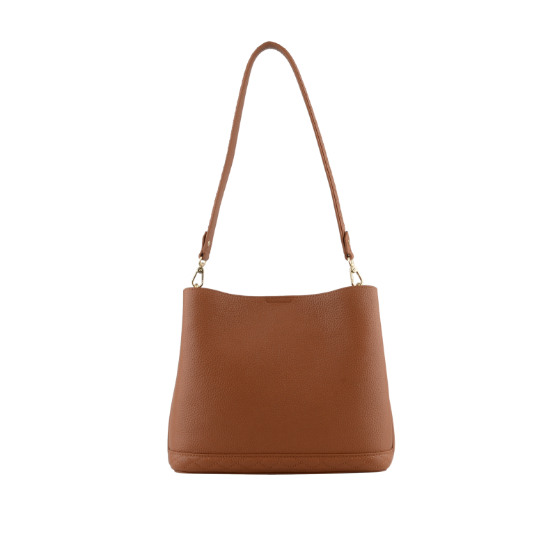 Satchel - cowhide leather POURCHET Brown