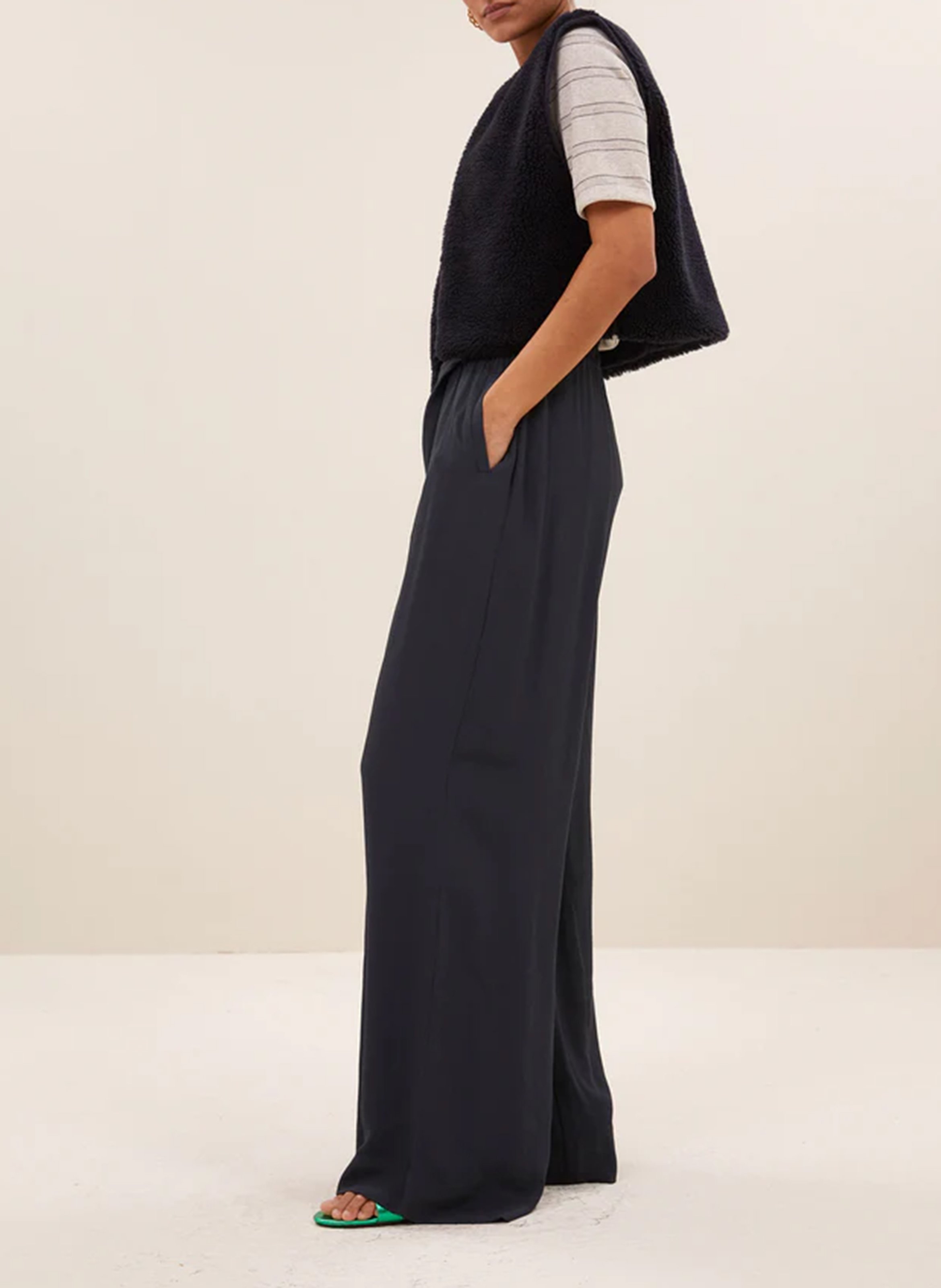 Straight faux fur cardigan BY BAR Blue