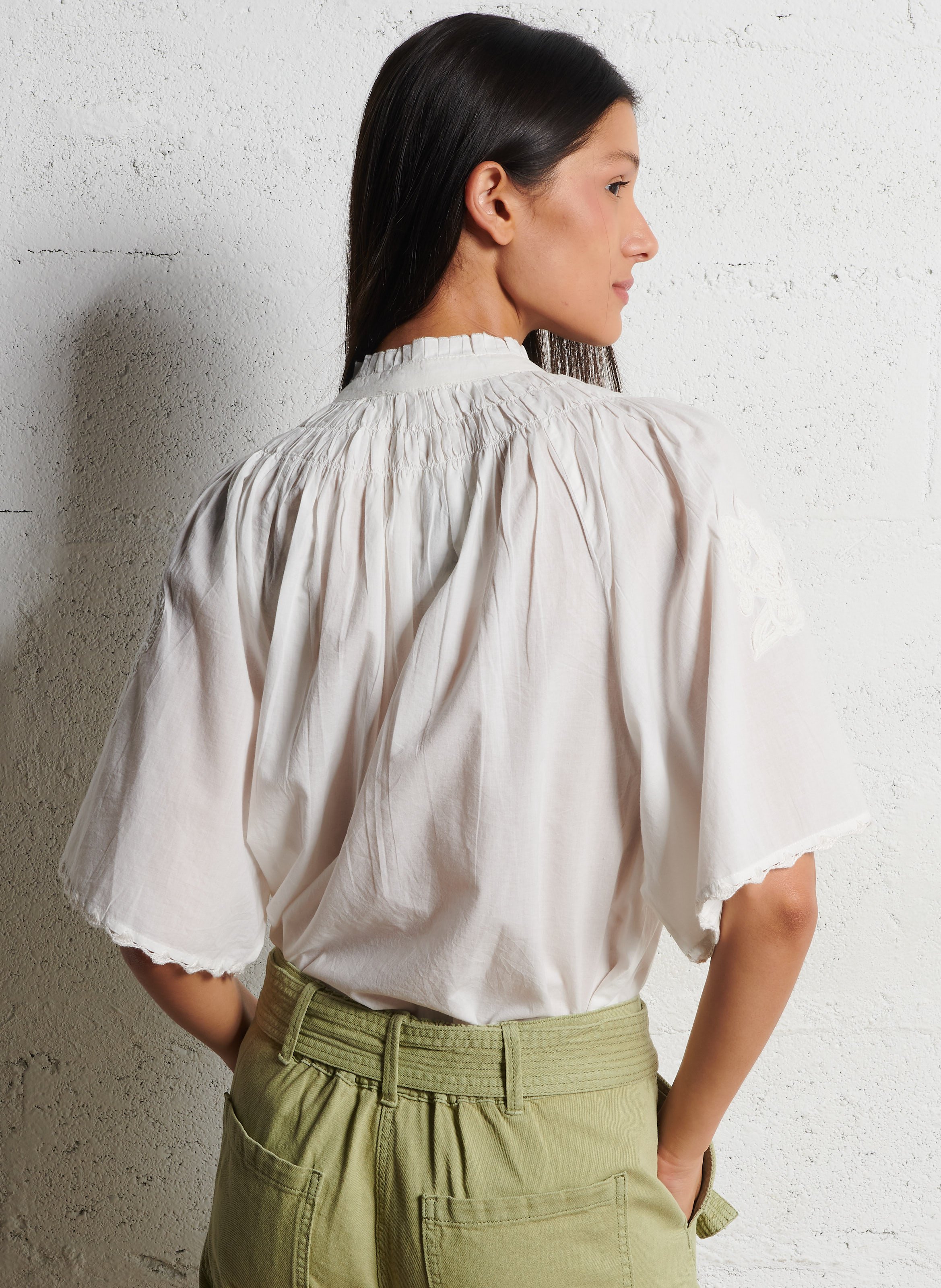 Oversized cotton top MAISON 123 White