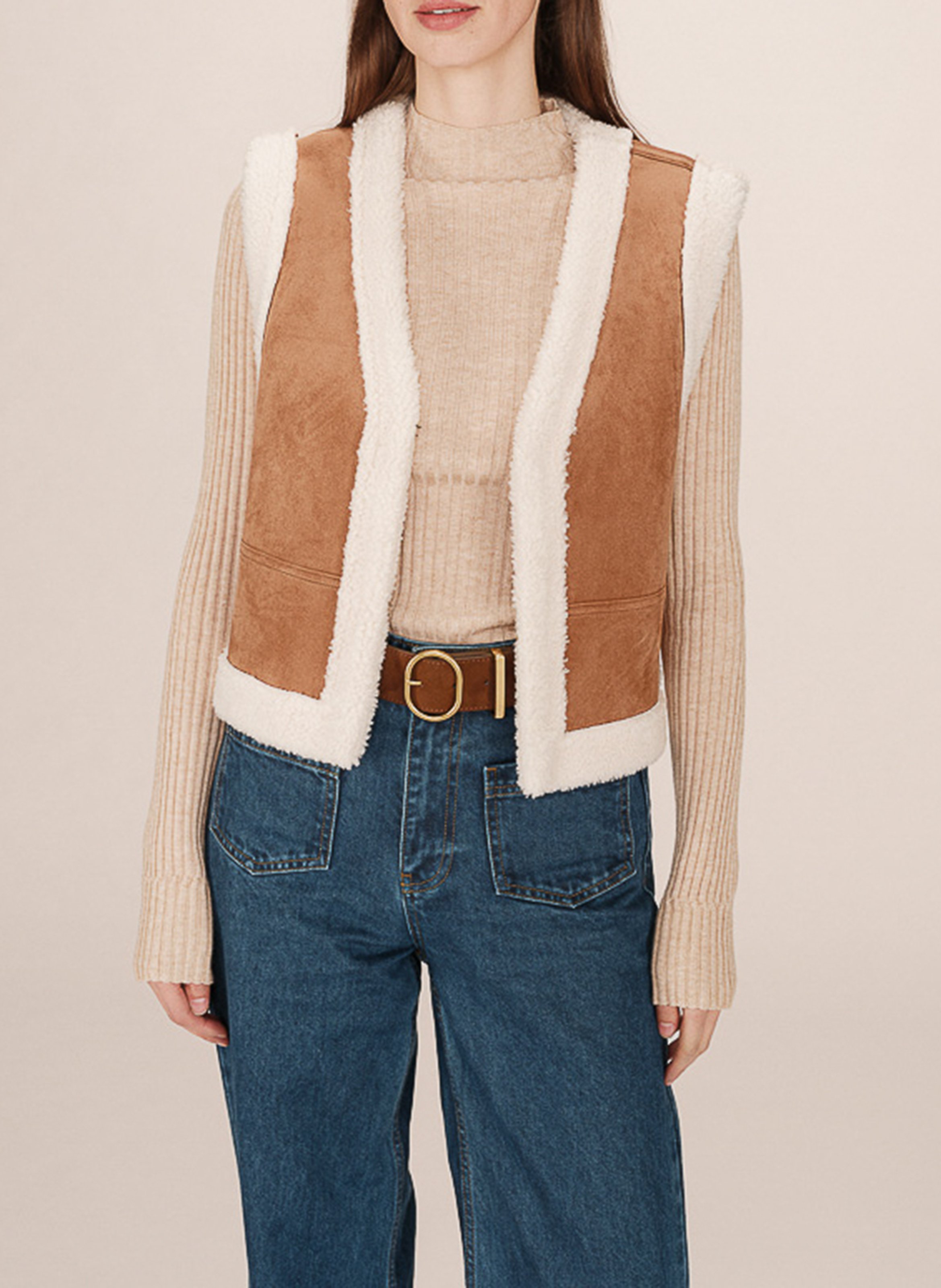 V-neck jacket GRACE ET MILA Brown