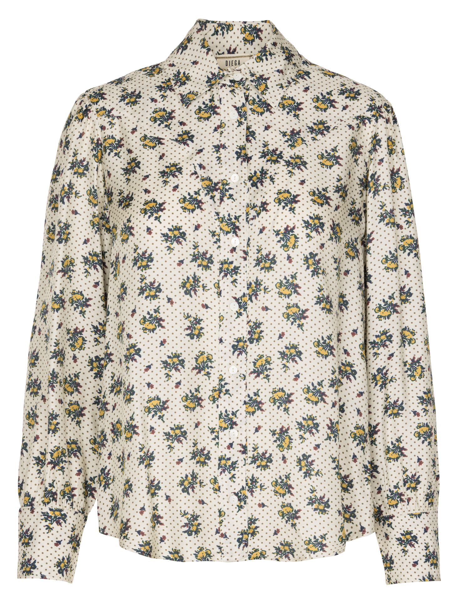 Chemise fluide droite imprimée DIEGA Bleu