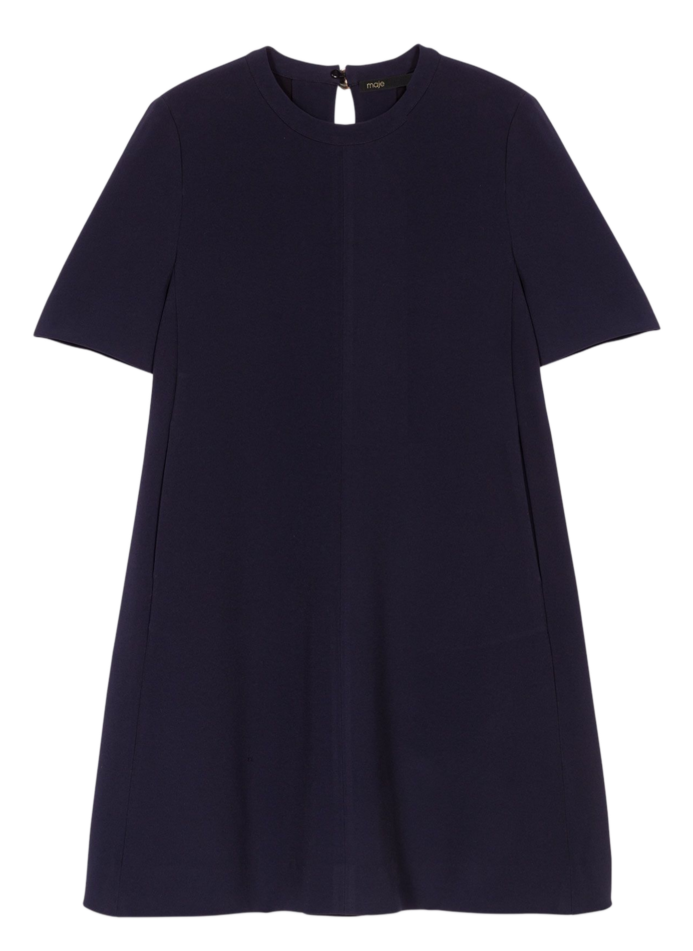 Robe courte col rond MAJE Bleu