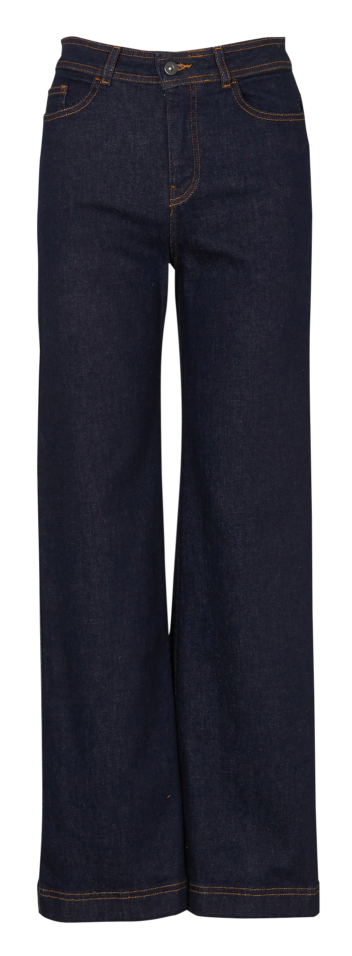 Jean large en coton bio mélangé LA FEE MARABOUTEE Bleu