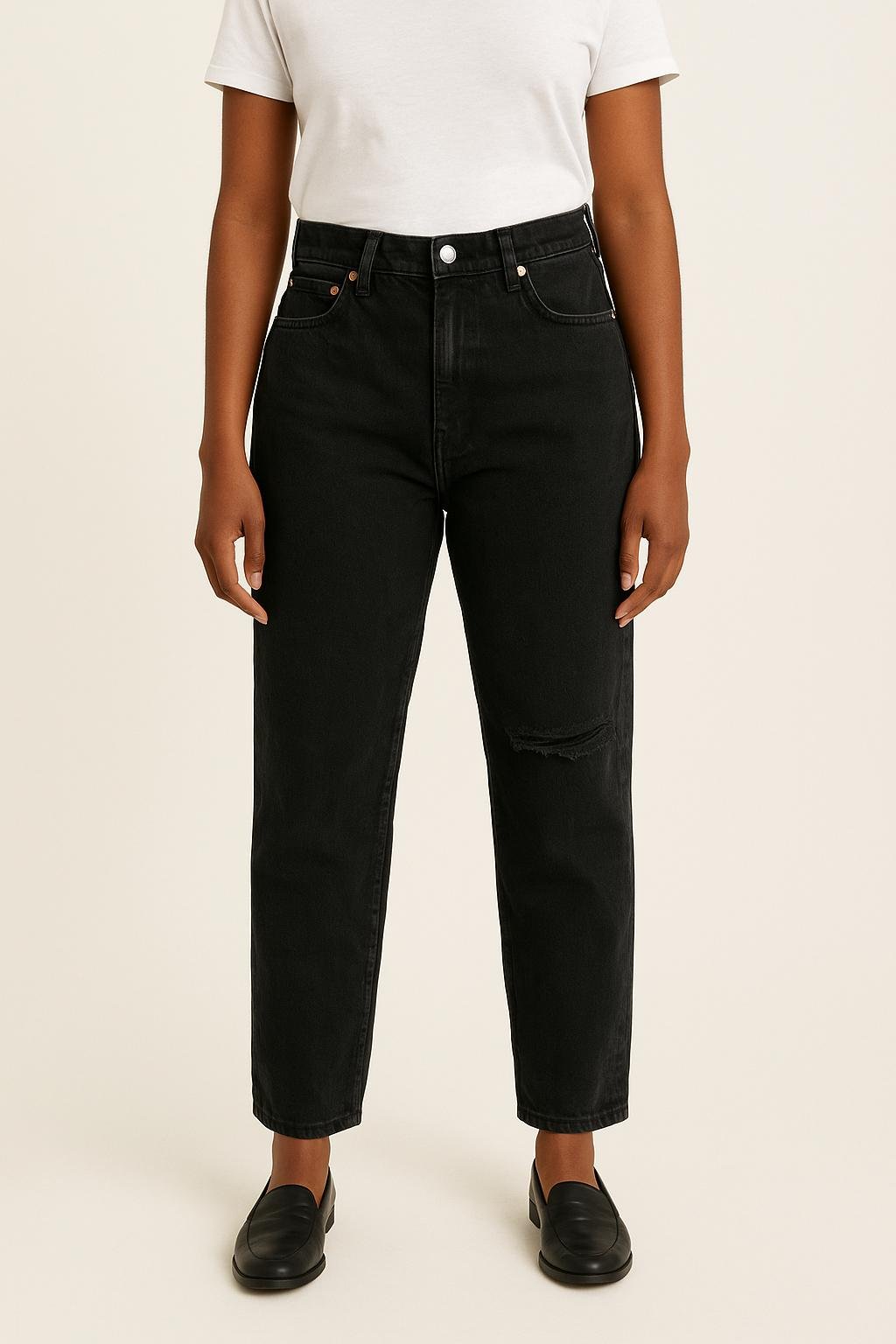 Cropped slim jeans with studs LEVI'S - Seconde main Black