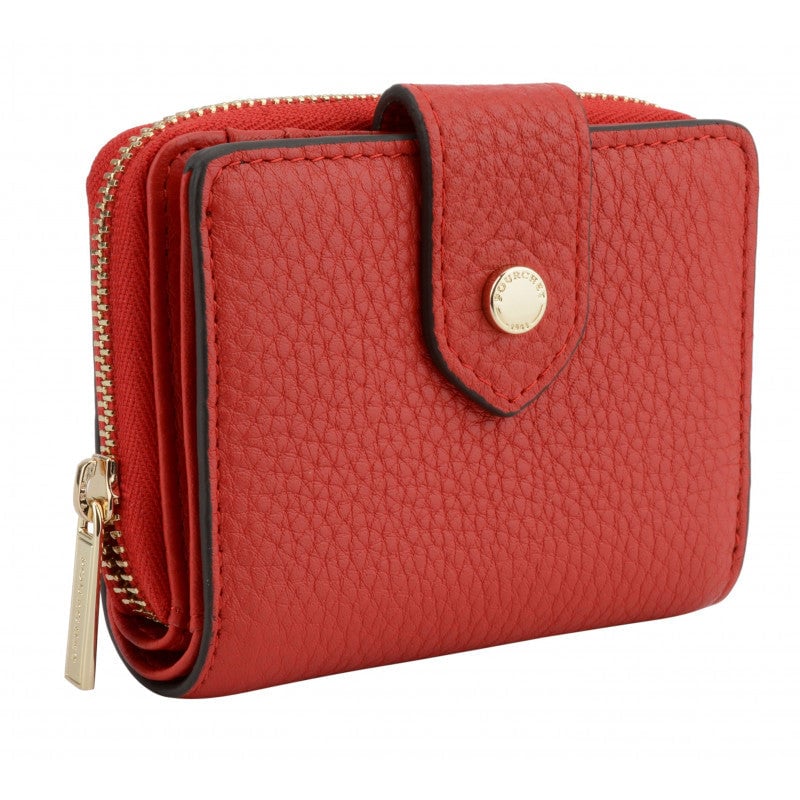 Porte-monnaie - cuir de veau POURCHET Rouge