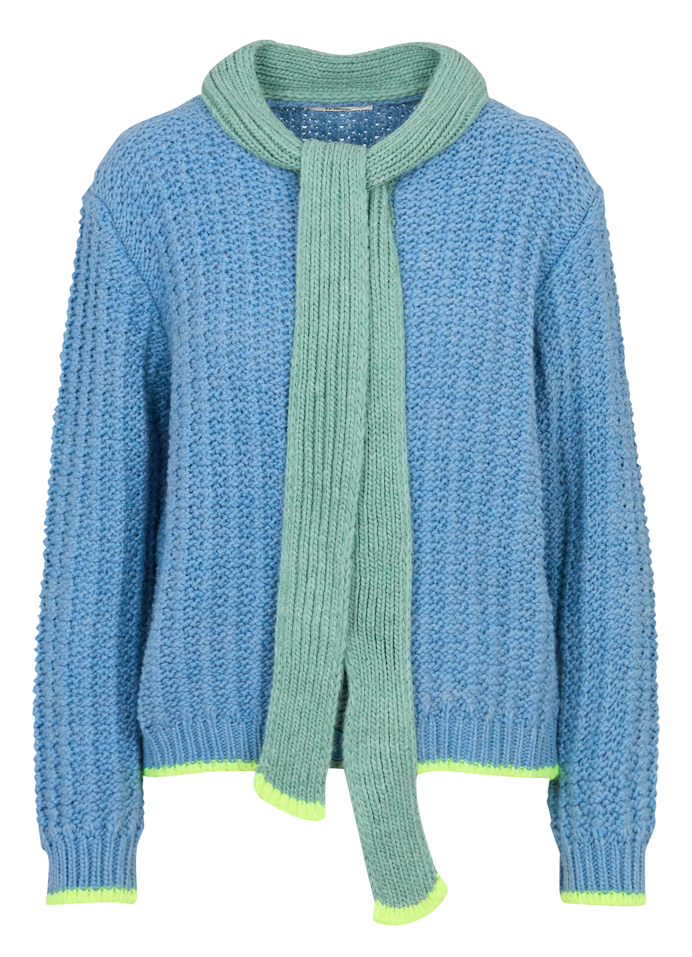 Gilet oversize col rond DR BLOOM Bleu