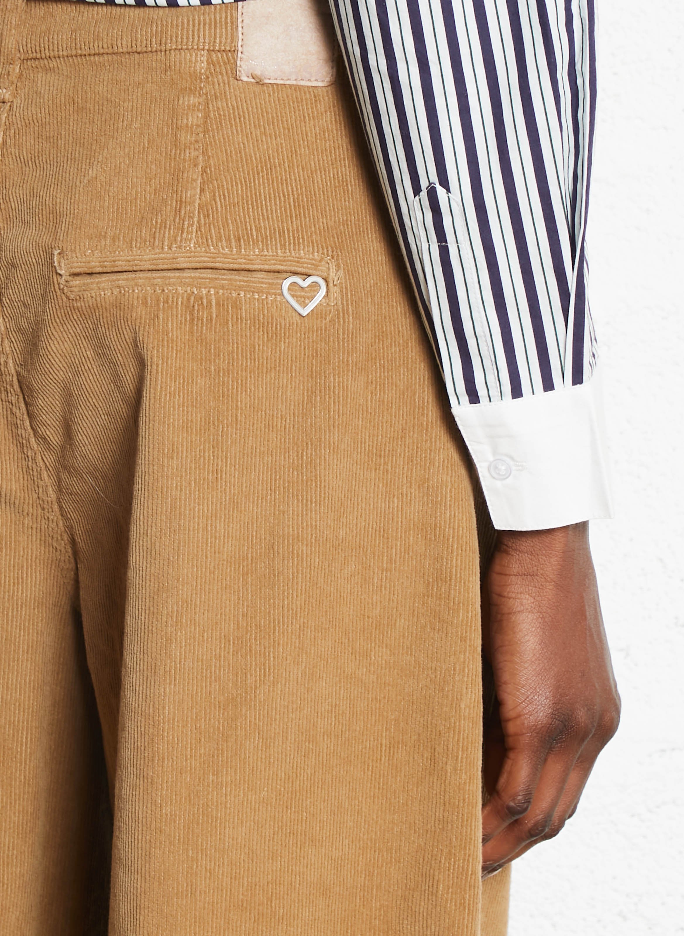 Cotton-blend chinos PLEASE Beige