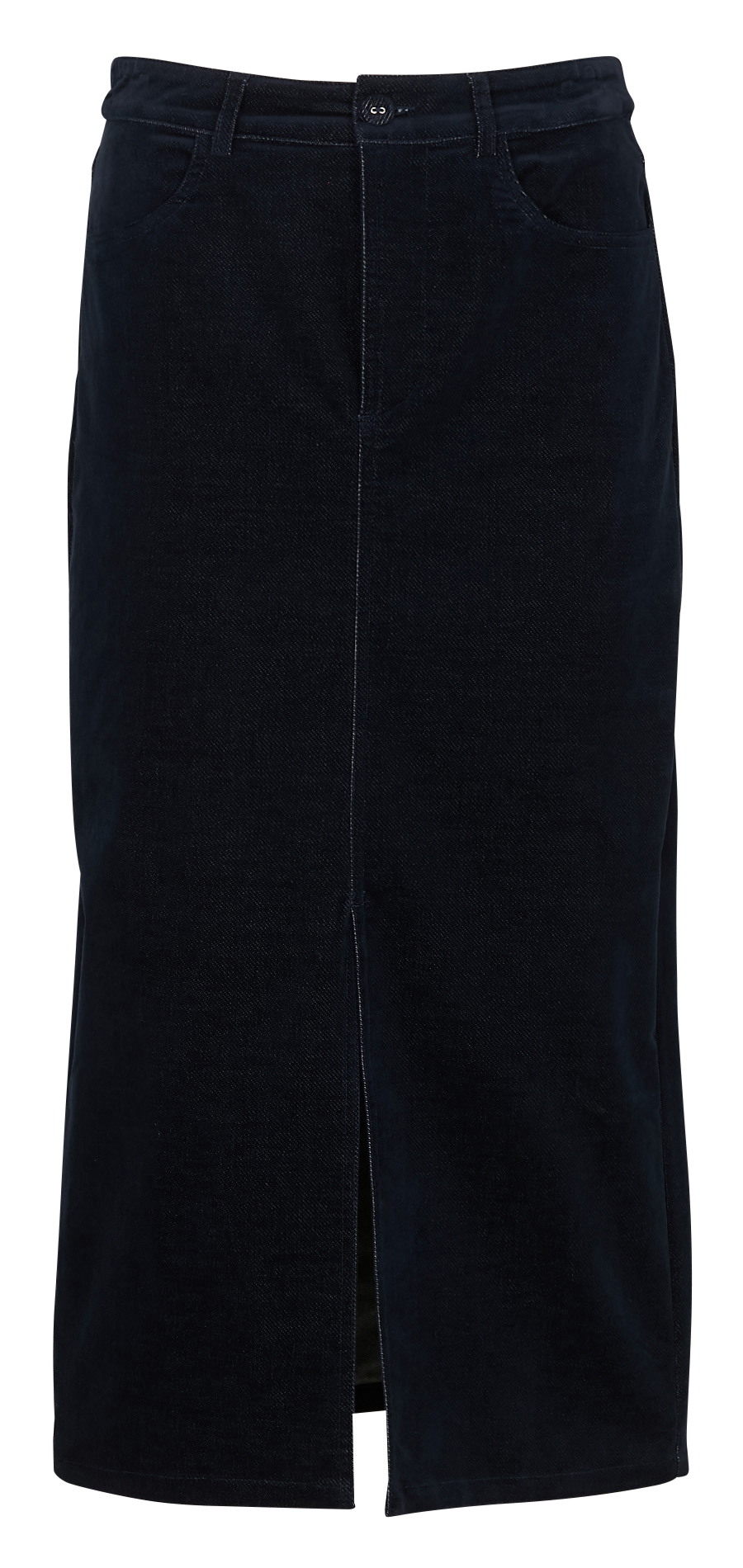 Jupe midi droite en coton mélangé I CODE Bleu