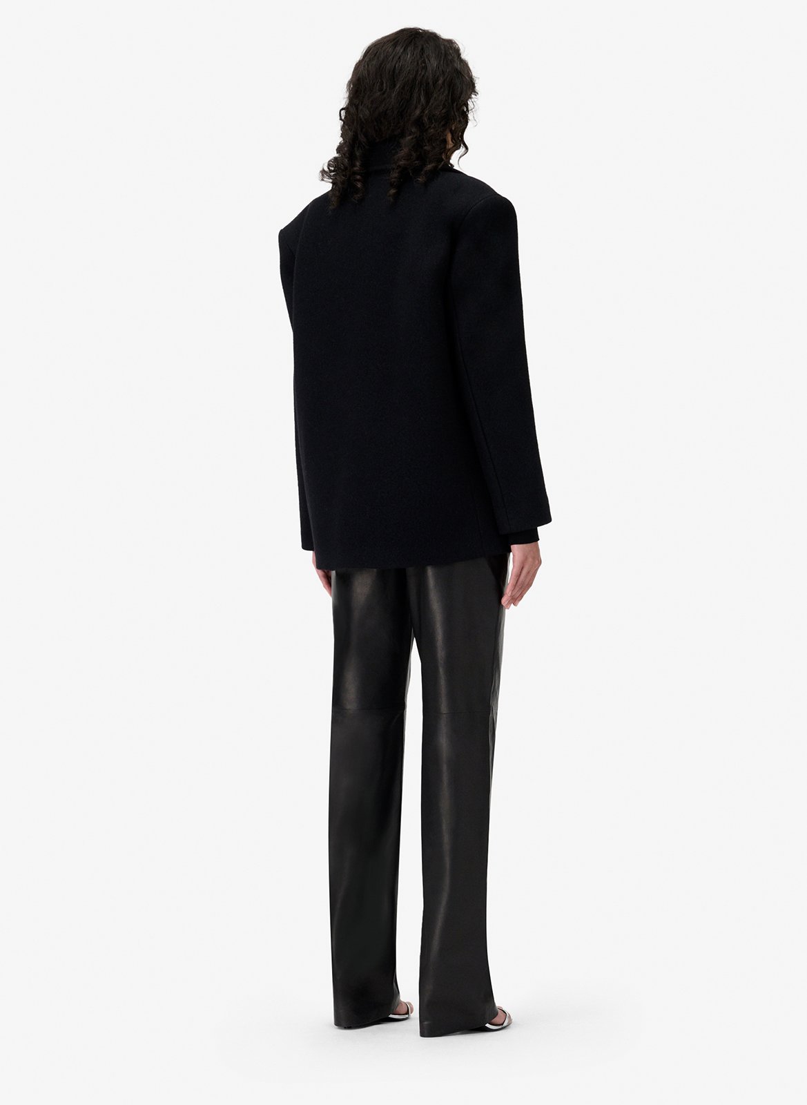 Manteau tailleur boutonné en laine mélangée IRO Kaki