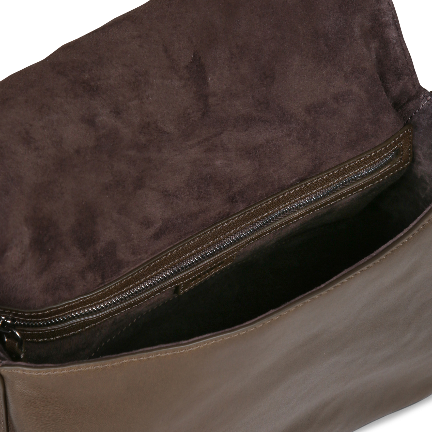 Sac épaule à rabat en cuir STAUD Marron