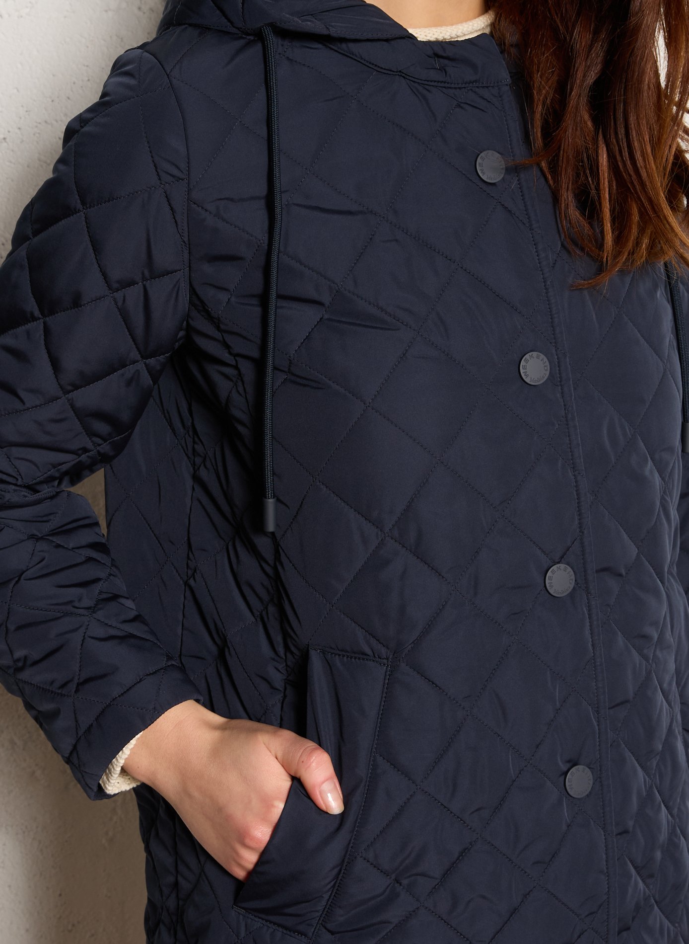 Manteau droit matelassé MAX MARA WEEK END Bleu