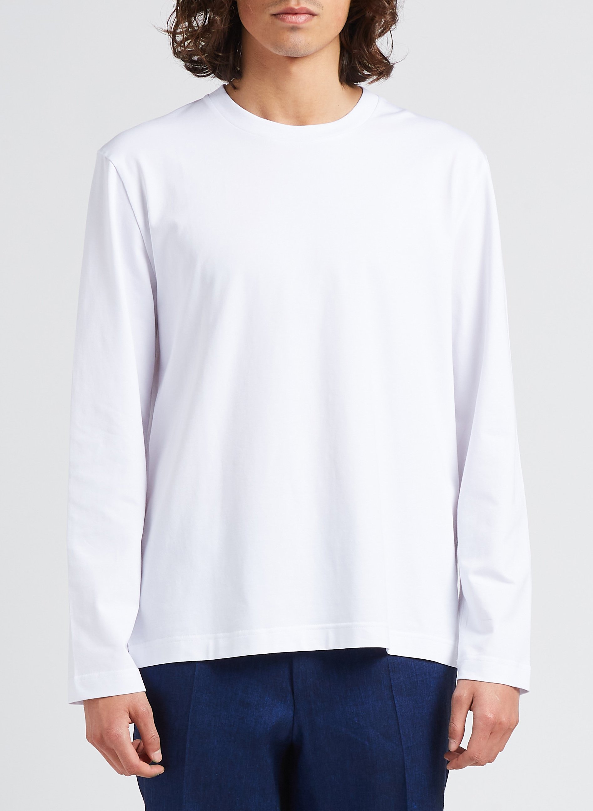 Round-neck cotton T-shirt SAISON 1865 White