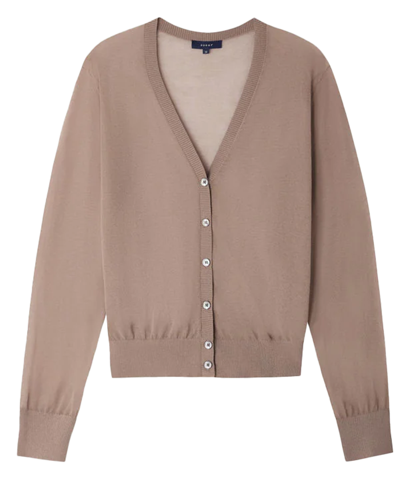 Cardigan col V en coton mélangé SOEUR