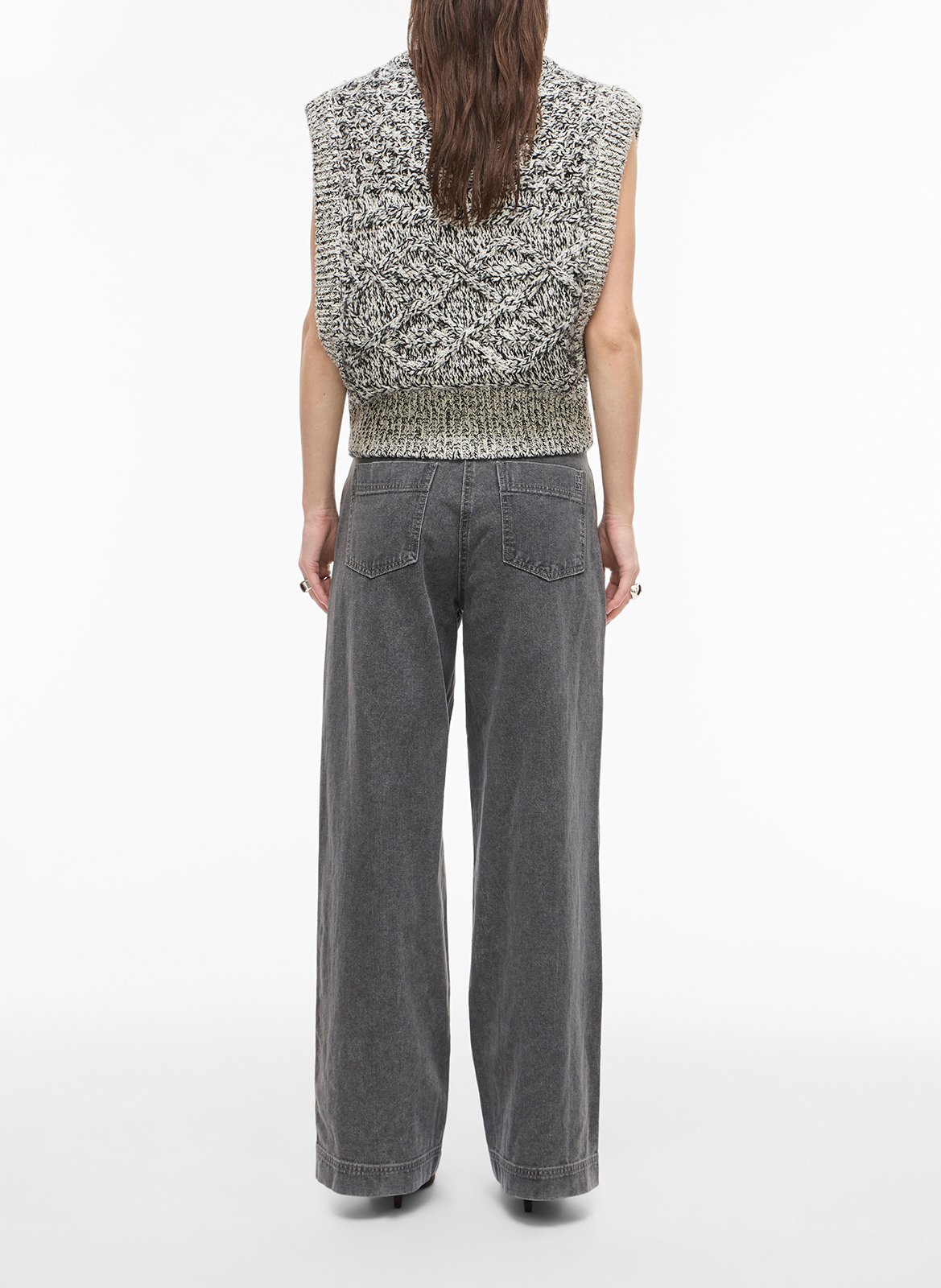 Rechte jeans - katoenblend ROUGE EDIT Grijs