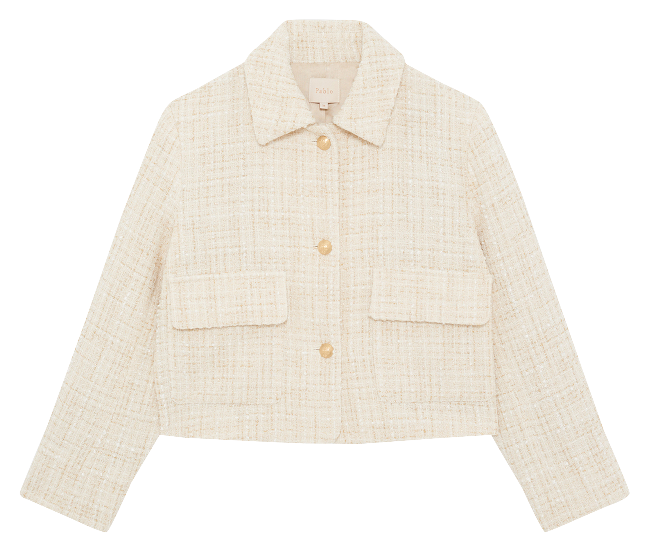 Blouson aus Baumwoll-Mix mit klassischem Kragen PABLO Beige