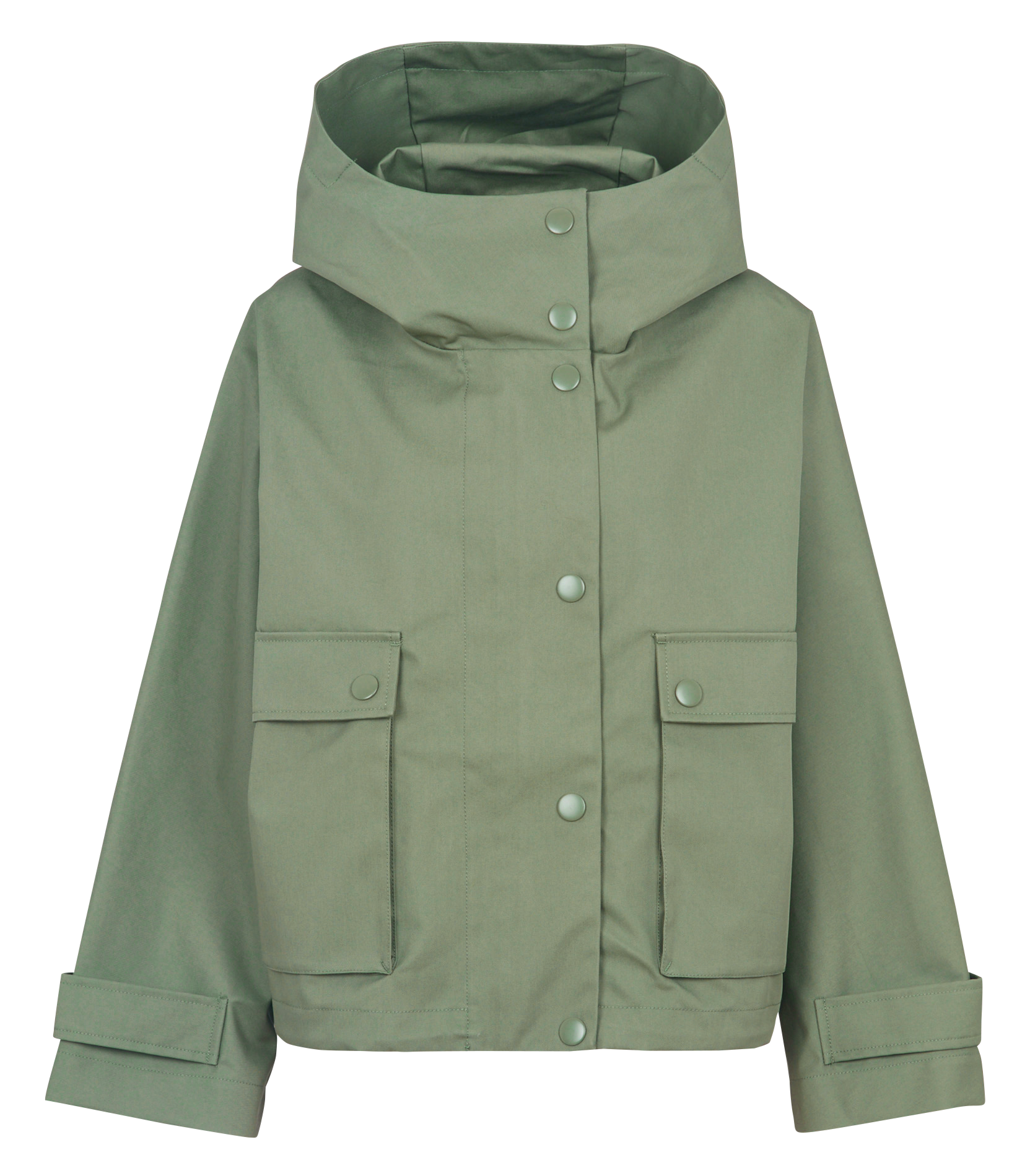 Veste col montant en coton mélangé BELLEROSE Vert