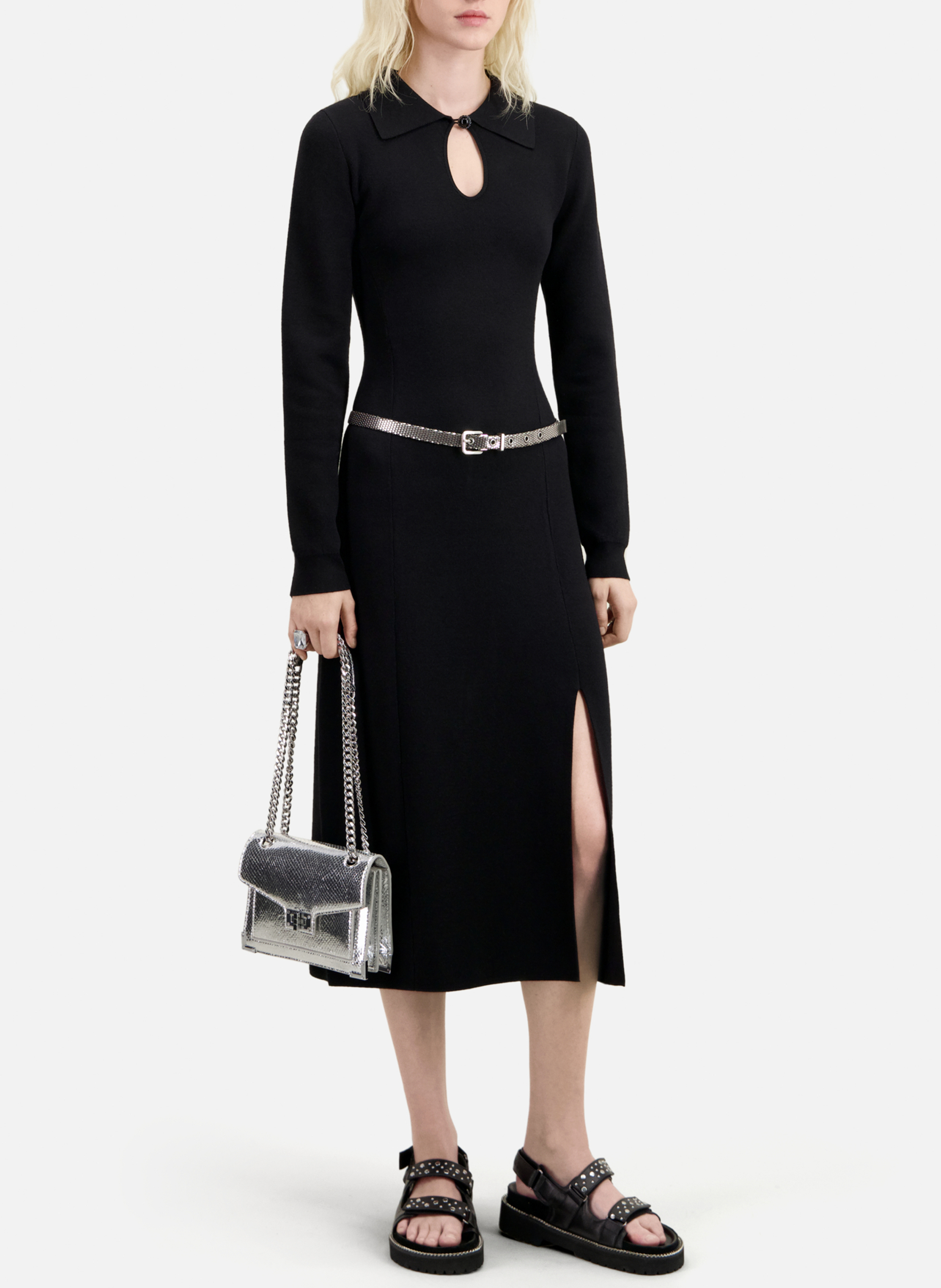 Robe longue col classique  THE KOOPLES Noir