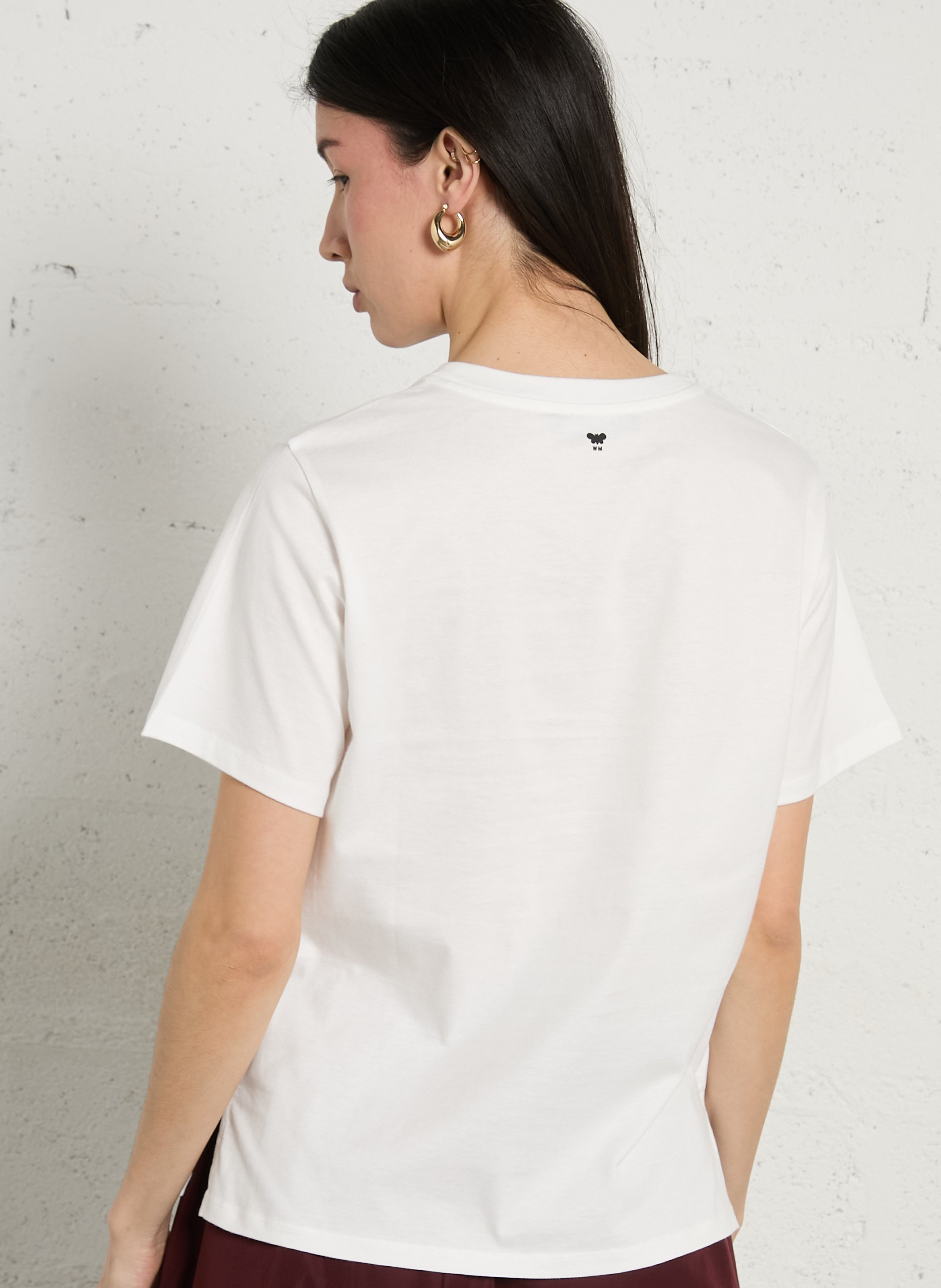 Gerade geschnittenes T-Shirt aus Baumwolle MAX MARA WEEK END Weiss