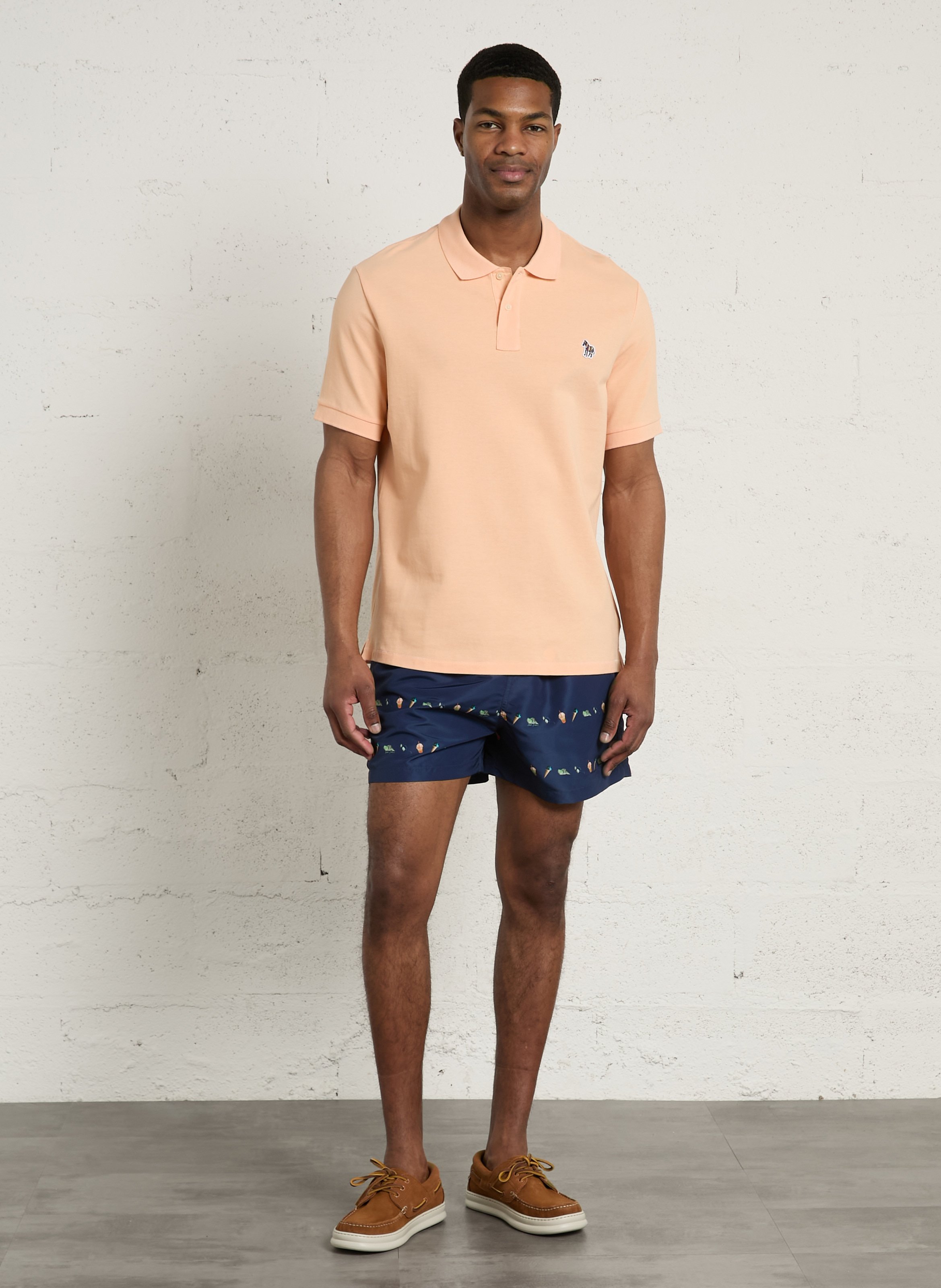 Straight organic cotton polo shirt PAUL SMITH Orange