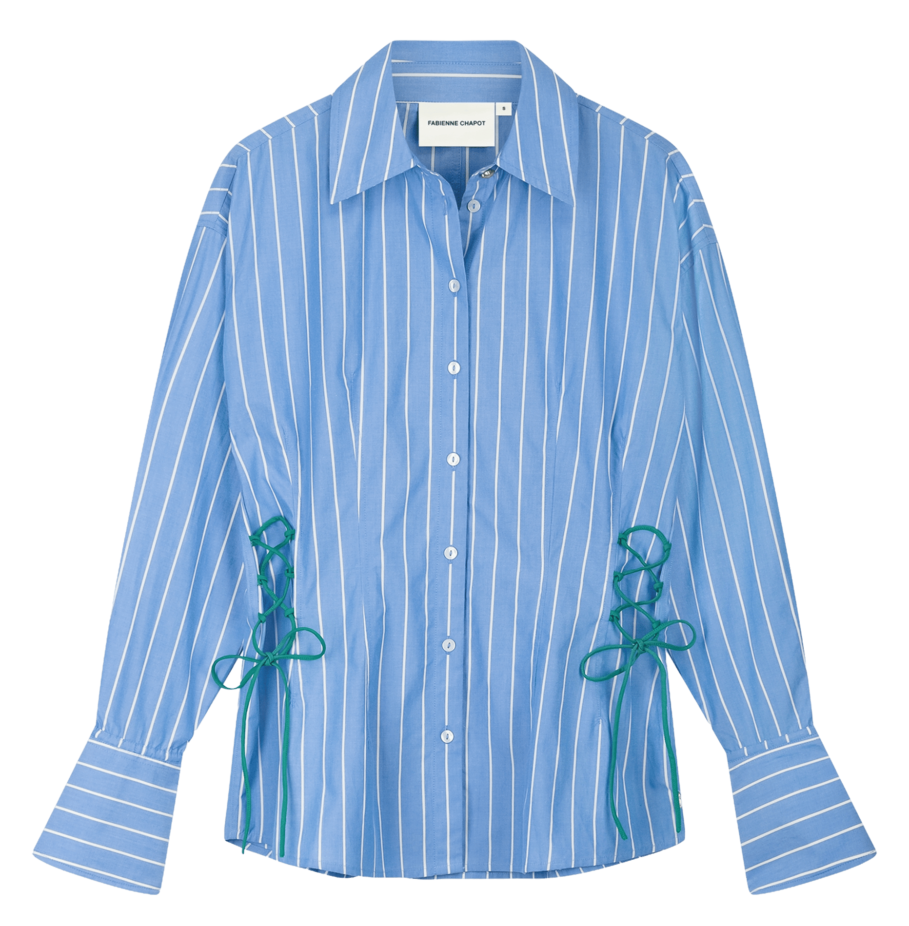 Chemise à rayures en coton  FABIENNE CHAPOT Blu