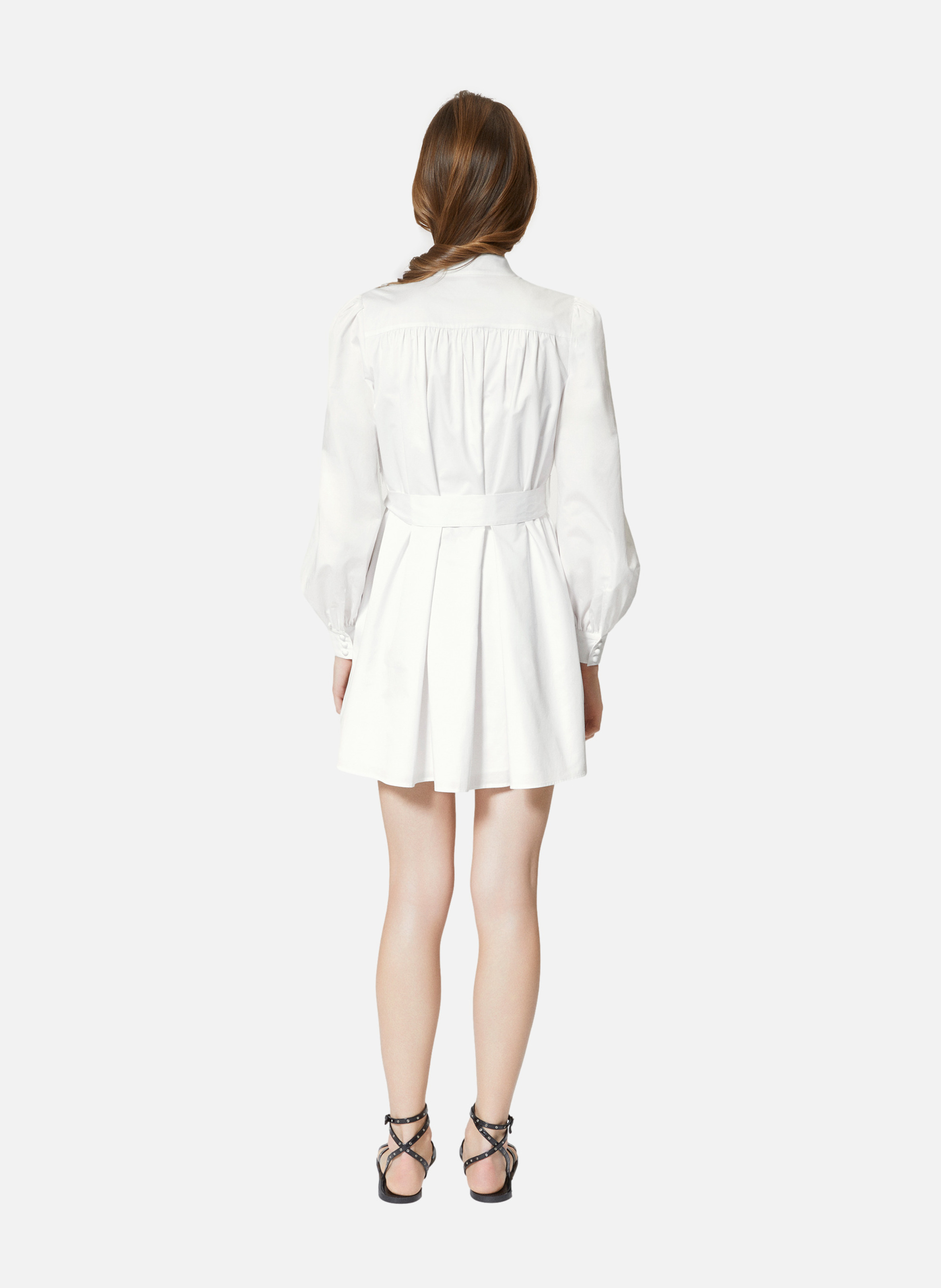 Robe courte en coton THE KOOPLES Blanc