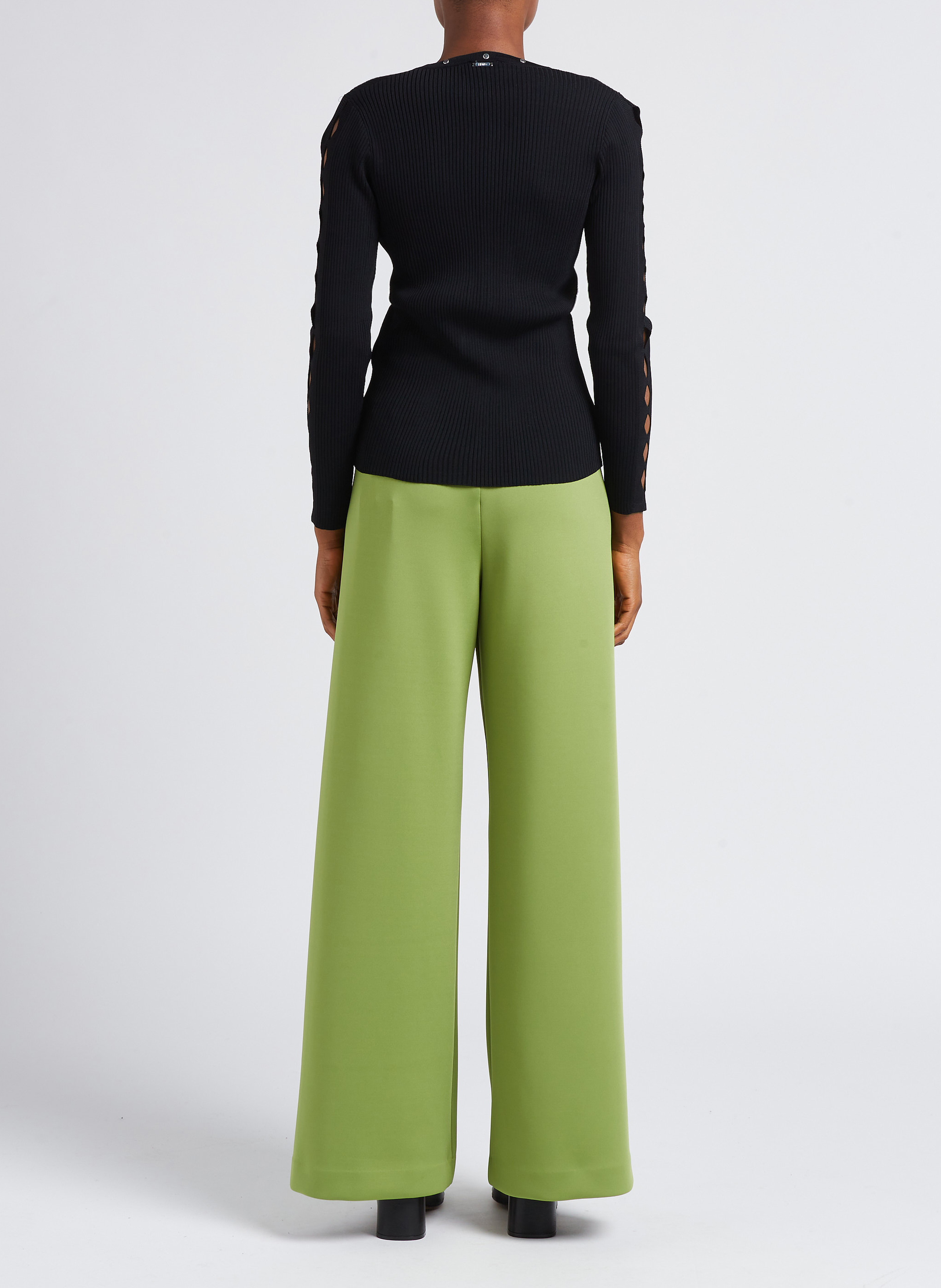 Bootcut-Hose mit hohem Bund MAX MARA LEISURE Grun