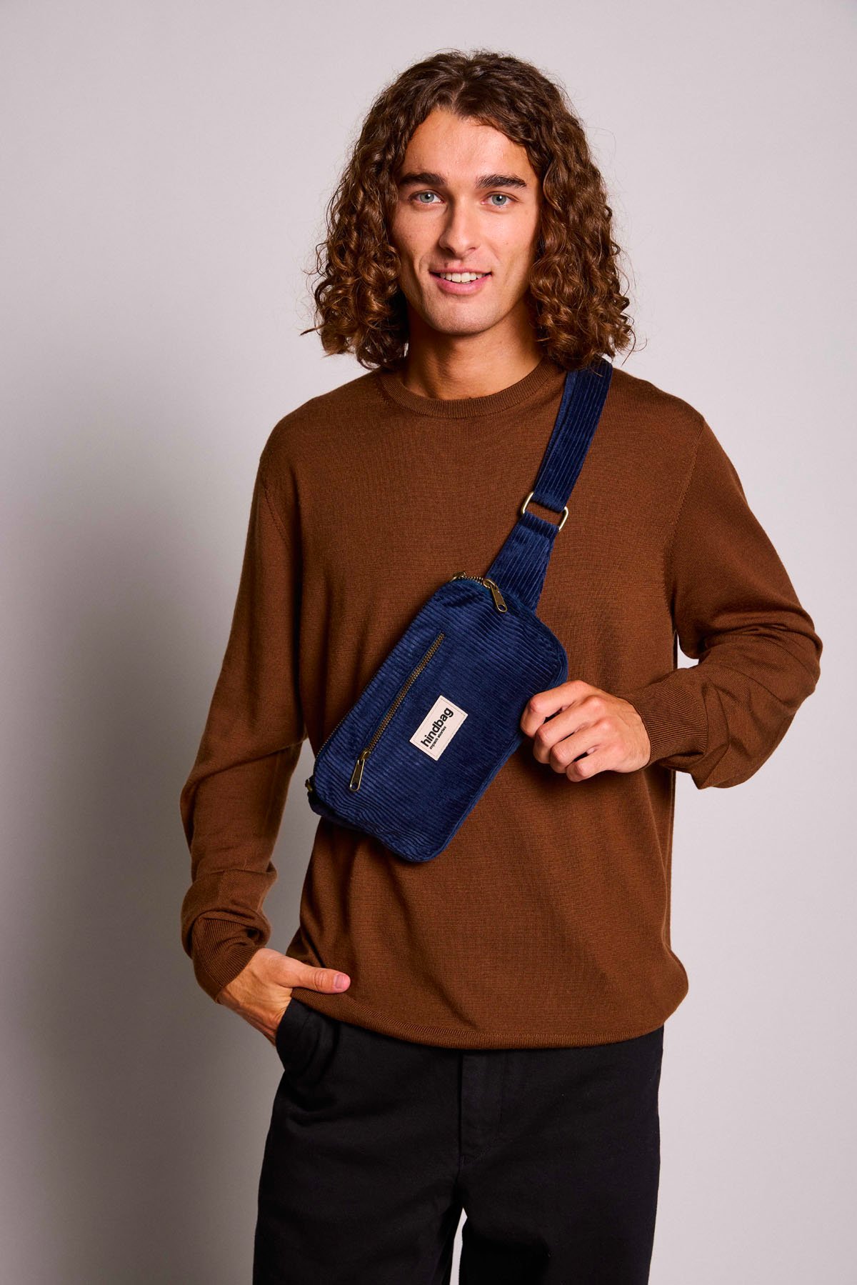 Cotton waist bag HINDBAG Blue