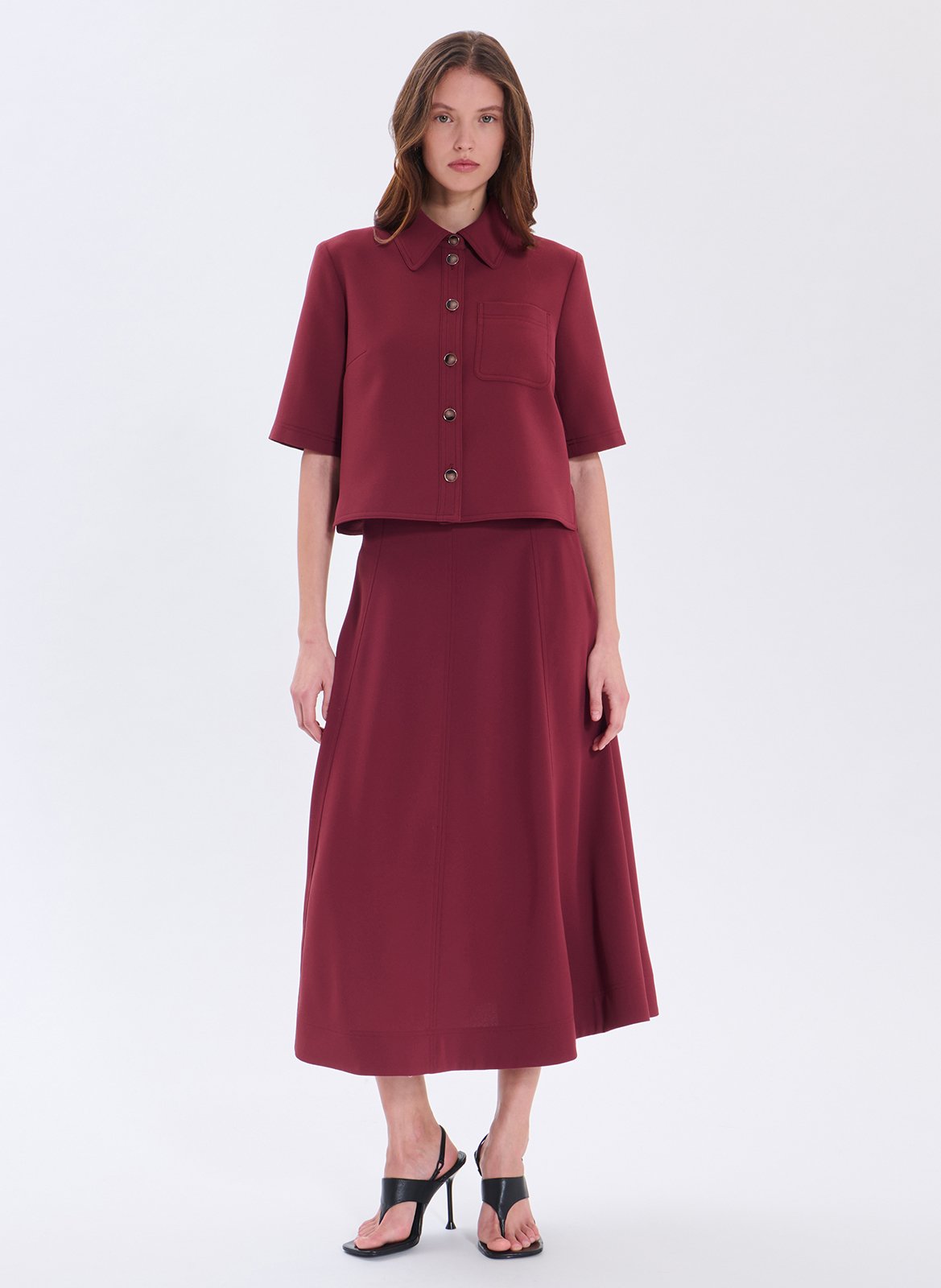 Kurzes weites Hemd ZAPA Rot