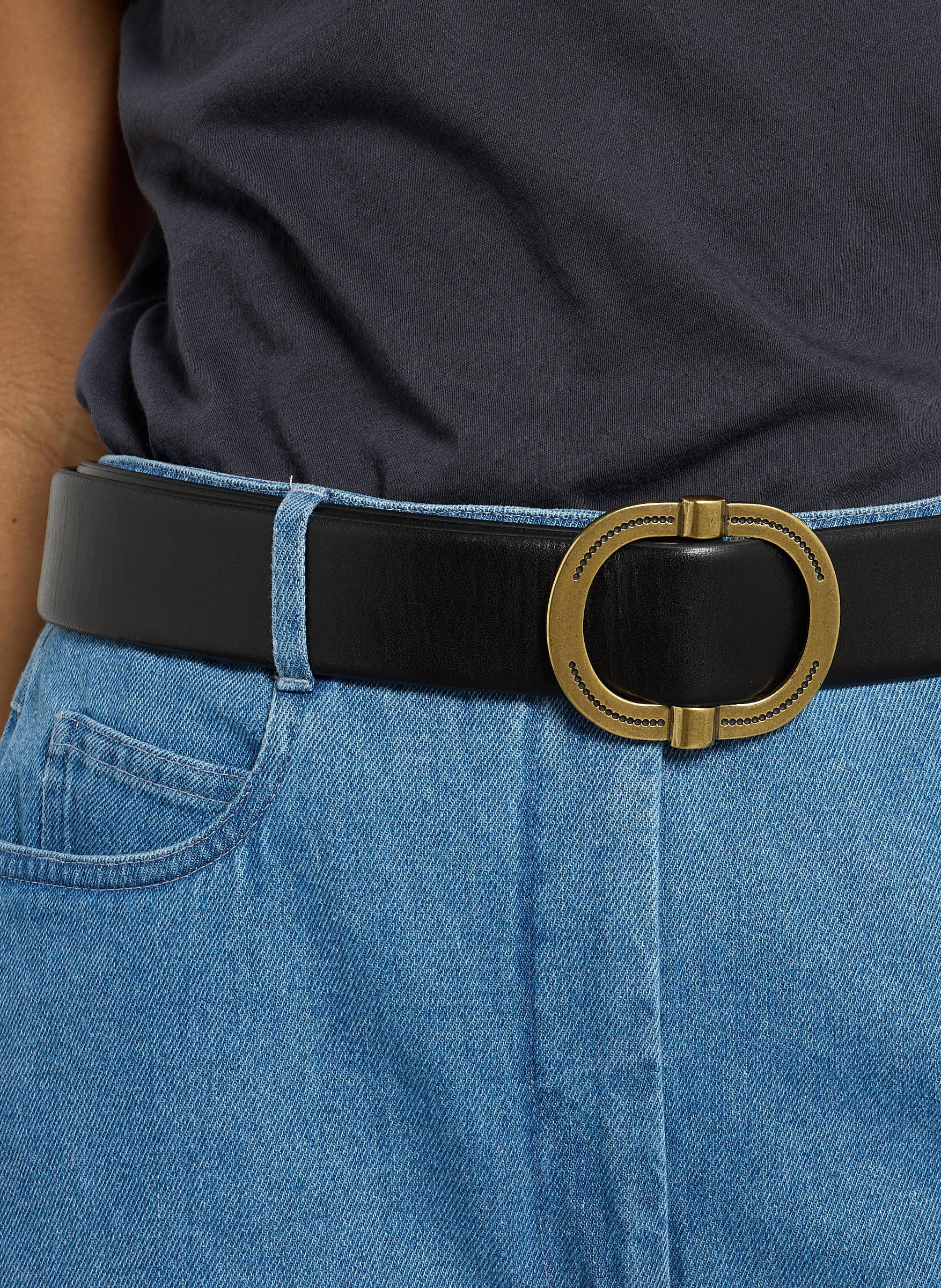 Ceinture en cuir MAISON 123 Noir
