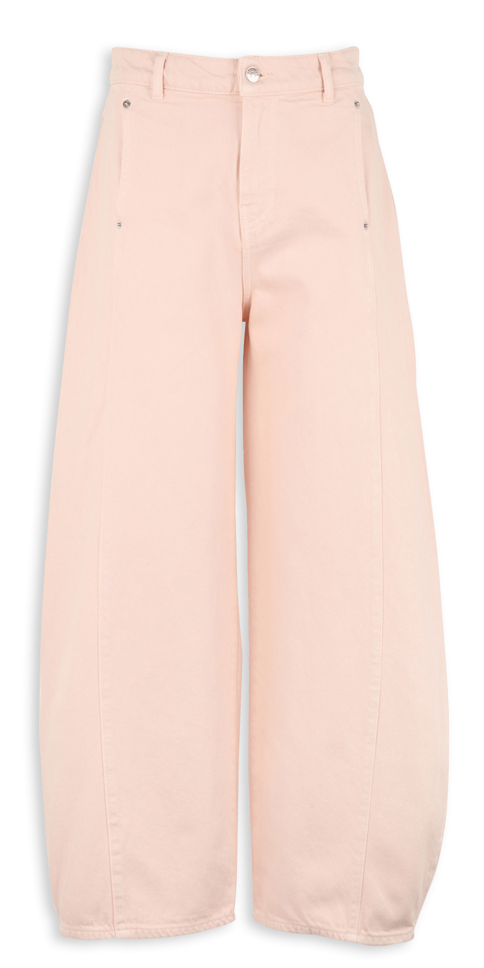 Jean ballon en coton BERENICE Rose